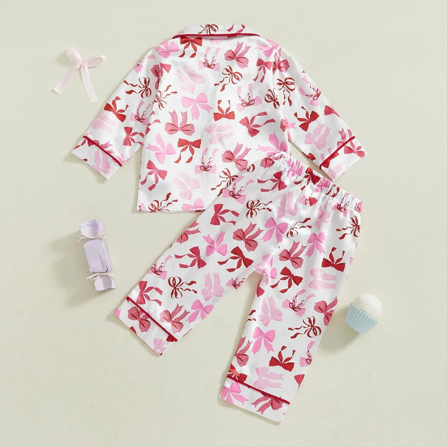 ست لباس خواب دخترانه نوزاد و کودک MAHUAOYIXI، طرح قلب/حروف، آستین بلند، تاپ و شلوار الاستیک، لباس راحتی، لباس خواب، لباس روز ولنتاین برای دختران کوچک، 2 تکه ست لباس خواب دخترانه نوزاد و کودک MAHUAOYIXI، طرح قلب/حروف، آستین بلند، تاپ و شلوار الاستیک، لباس راحتی، لباس خواب، لباس روز ولنتاین برای دختران کوچک، 2 تکه