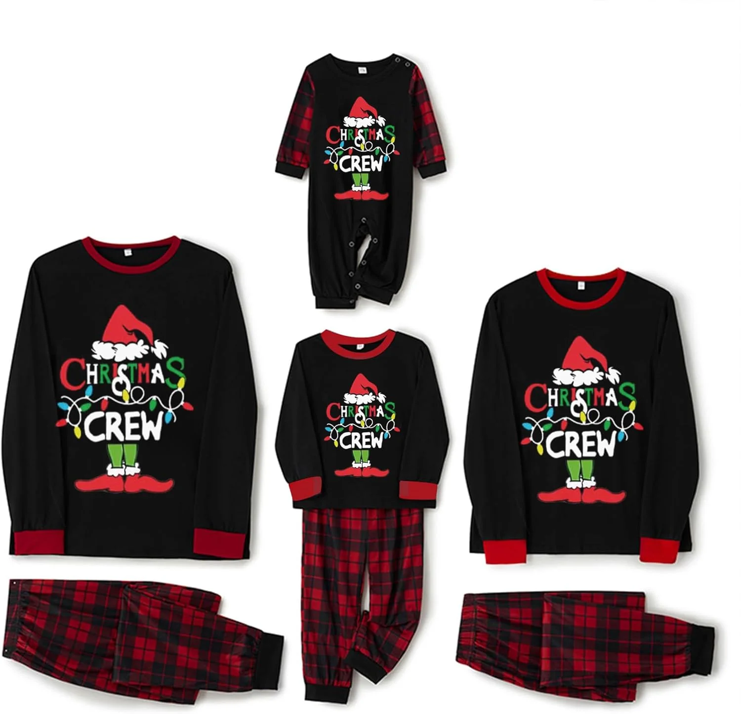 ست لباس خواب خانوادگی کریسمس Neufigr، ست لباس خواب 2 تکه آستین بلند کریسمس، لباس راحتی تعطیلات خانوادگی ست لباس خواب خانوادگی کریسمس Neufigr، ست لباس خواب 2 تکه آستین بلند کریسمس، لباس راحتی تعطیلات خانوادگی