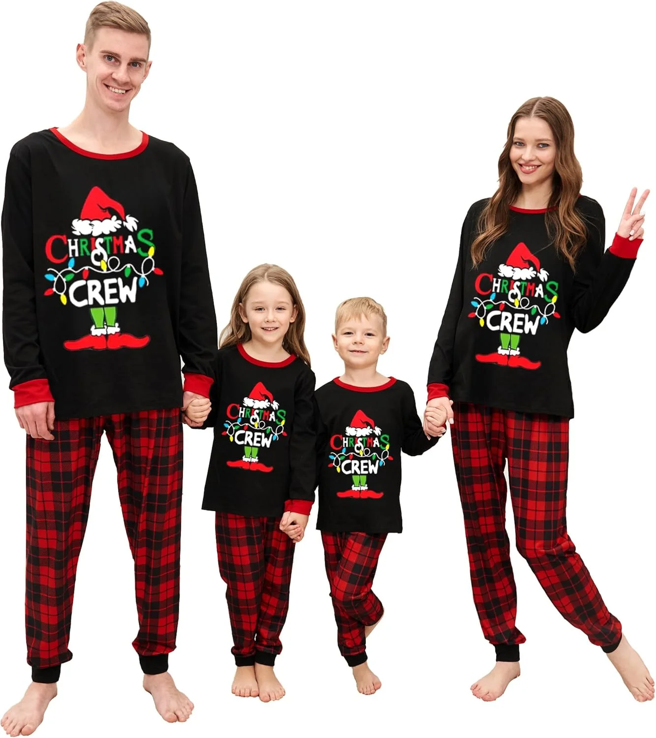 ست لباس خواب خانوادگی کریسمس Neufigr، ست لباس خواب 2 تکه آستین بلند کریسمس، لباس راحتی تعطیلات خانوادگی ست لباس خواب خانوادگی کریسمس Neufigr، ست لباس خواب 2 تکه آستین بلند کریسمس، لباس راحتی تعطیلات خانوادگی