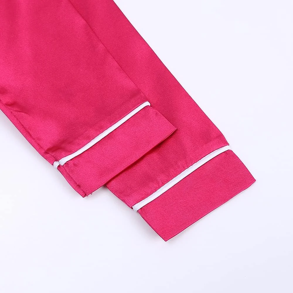 ست لباس خواب ساتن دو تکه بچه گانه MYGBCPJS، لباس خواب دکمه دار، لباس راحتی، پیژامه، تاپ آستین کوتاه + شلوار ست لباس خواب ساتن دو تکه بچه گانه MYGBCPJS، لباس خواب دکمه دار، لباس راحتی، پیژامه، تاپ آستین کوتاه + شلوار