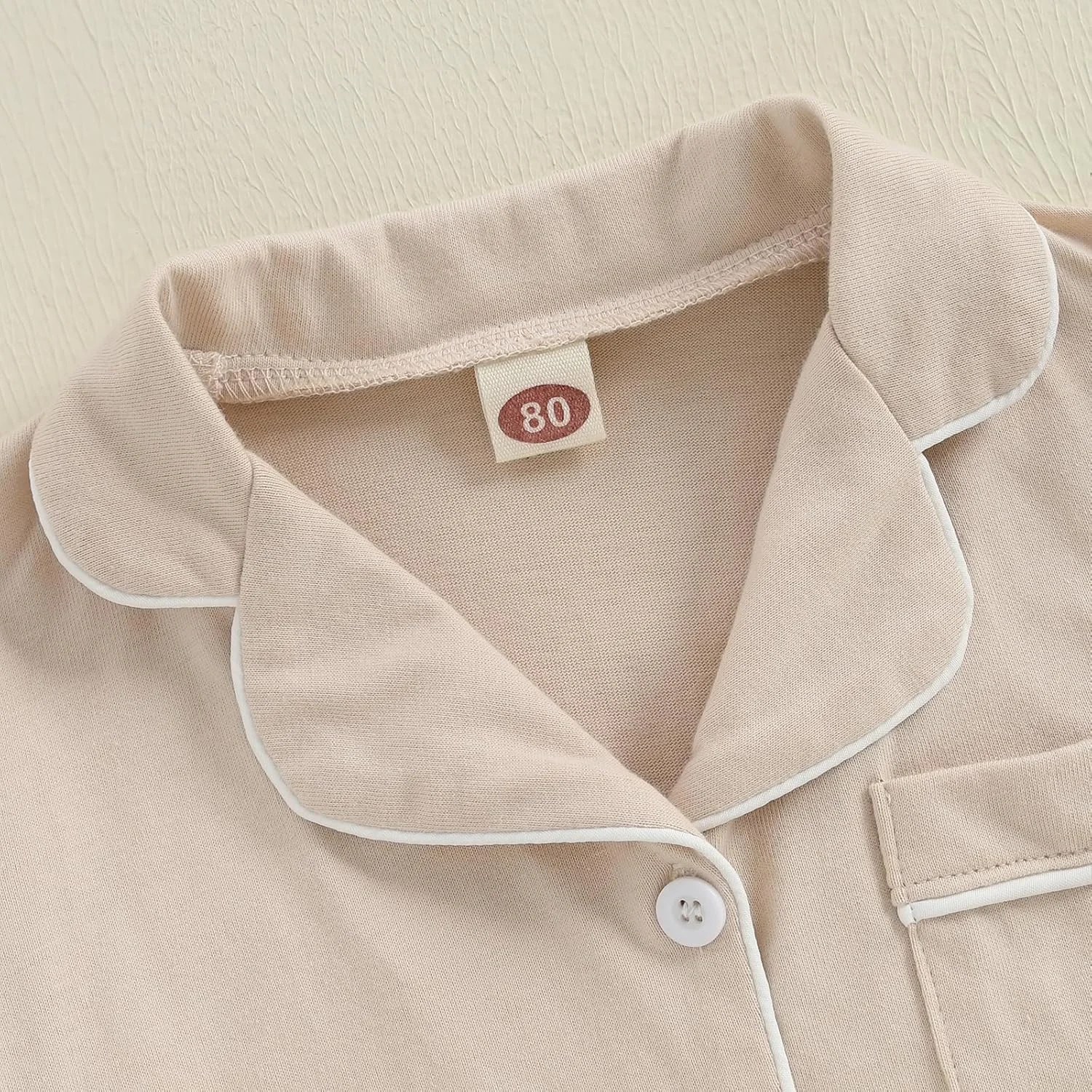 ست پیژامه 2 تکه پسرانه و دخترانه MAHUAOYIXI، آستین کوتاه، یقه برگردان، دکمه دار، شورت با کمر کشی، لباس خواب راحتی ست پیژامه 2 تکه پسرانه و دخترانه MAHUAOYIXI، آستین کوتاه، یقه برگردان، دکمه دار، شورت با کمر کشی، لباس خواب راحتی