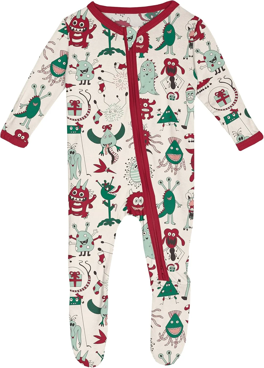 لباس خواب یکسره زیپ دار طرح دار کیکی، جامههای فوق العاده نرم، جشن های زمستانی لباس خواب یکسره زیپ دار طرح دار کیکی، جامههای فوق العاده نرم، جشن های زمستانی