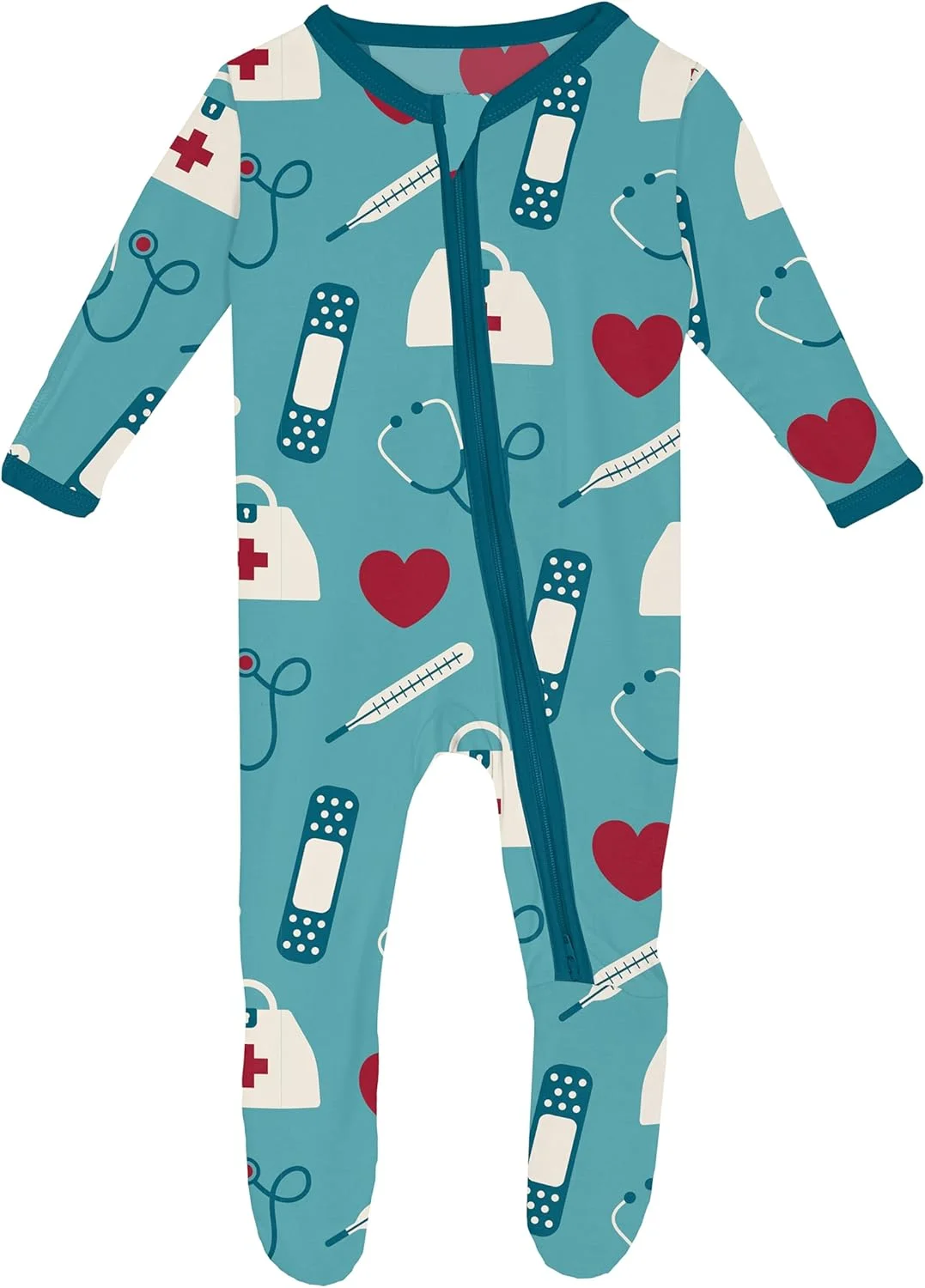 لباس خواب یک تکه زیپ دار کیکی با طرح های جشن، لباس نوزادی پسرانه یا دخترانه لباس خواب یک تکه زیپ دار کیکی با طرح های جشن، لباس نوزادی پسرانه یا دخترانه