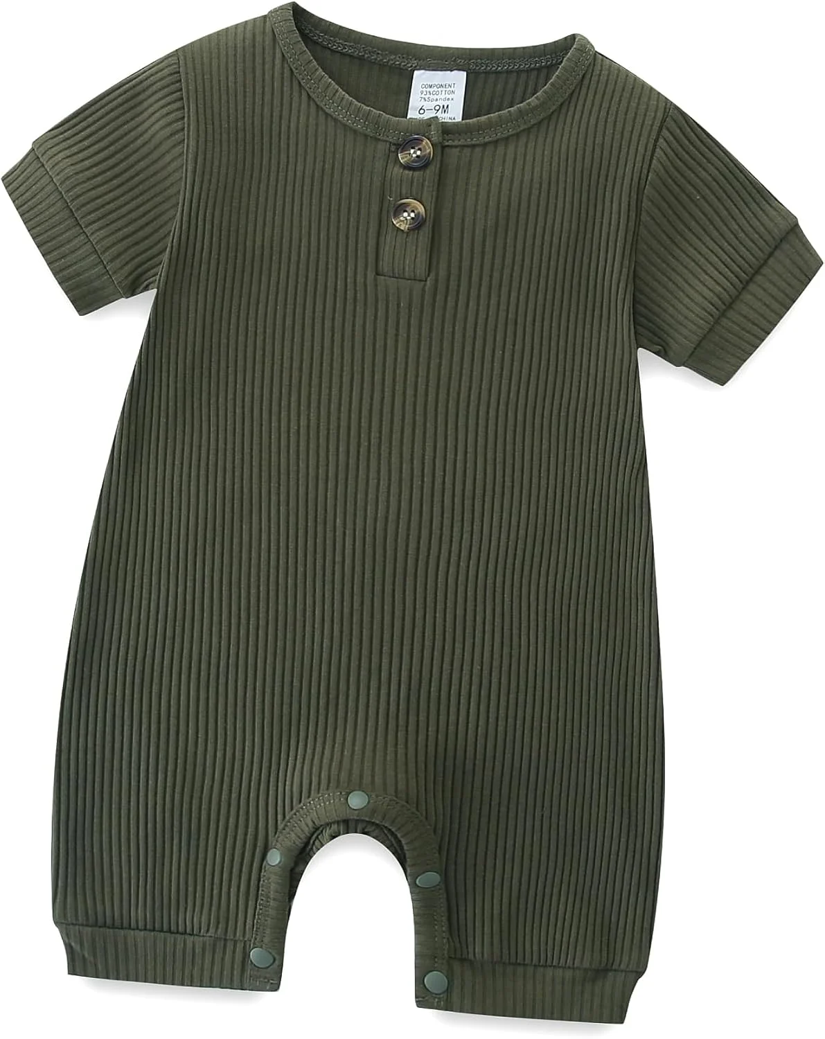 لباس سرهمی نوزادی Hikido، یک تکه، آستین کوتاه، لباس تابستانی برای نوزاد 0 تا 12 ماه