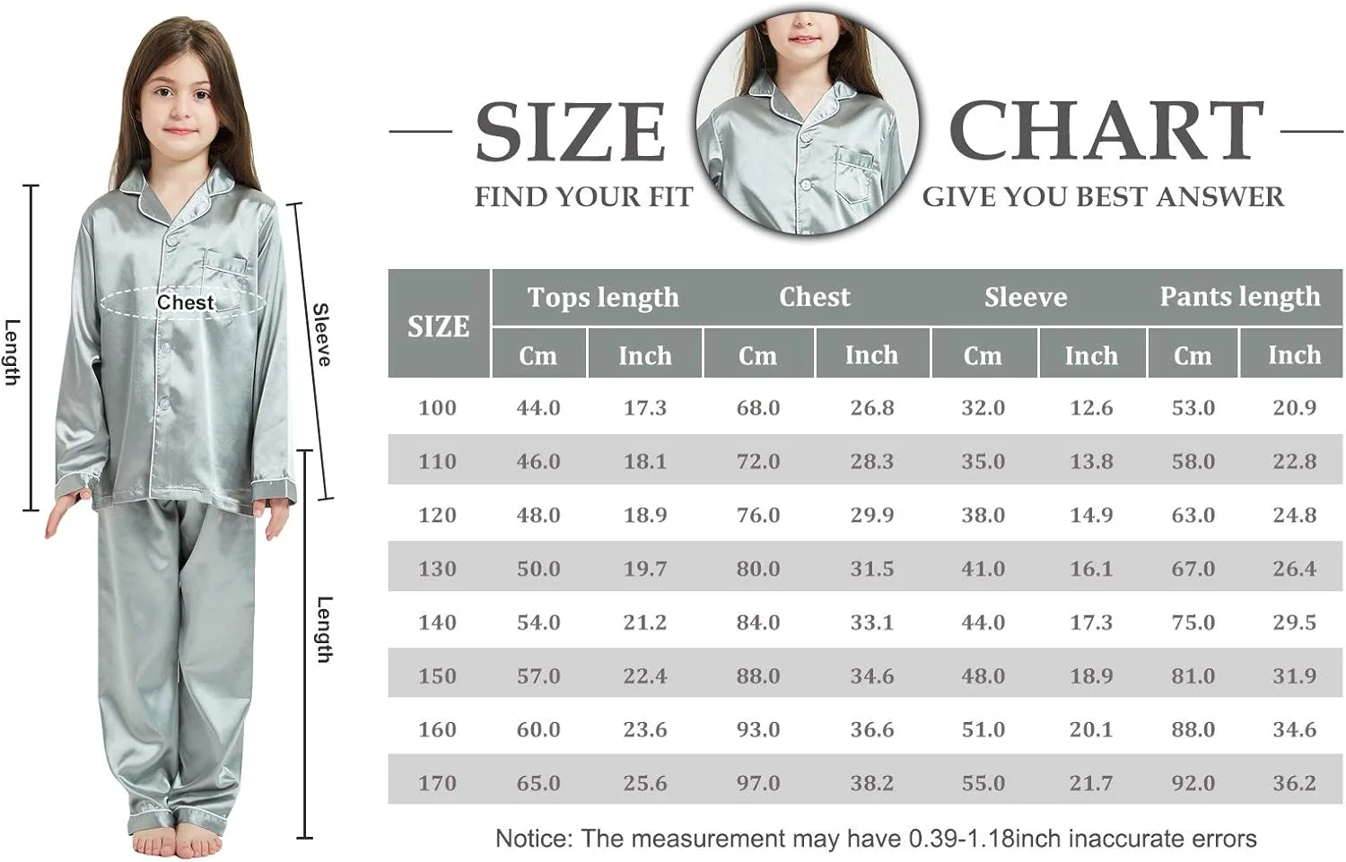 هپی چری - ست لباس خواب ساتن دخترانه پسرانه بچه گانه، لباس راحتی خنک تابستانی با جیب، یقه برگردان، کمر کشی راحت، آستین بلند، شلوار دکمه دار مناسب قد 80-160 هپی چری - ست لباس خواب ساتن دخترانه پسرانه بچه گانه، لباس راحتی خنک تابستانی با جیب، یقه برگردان، کمر کشی راحت، آستین بلند، شلوار دکمه دار مناسب قد 80-160