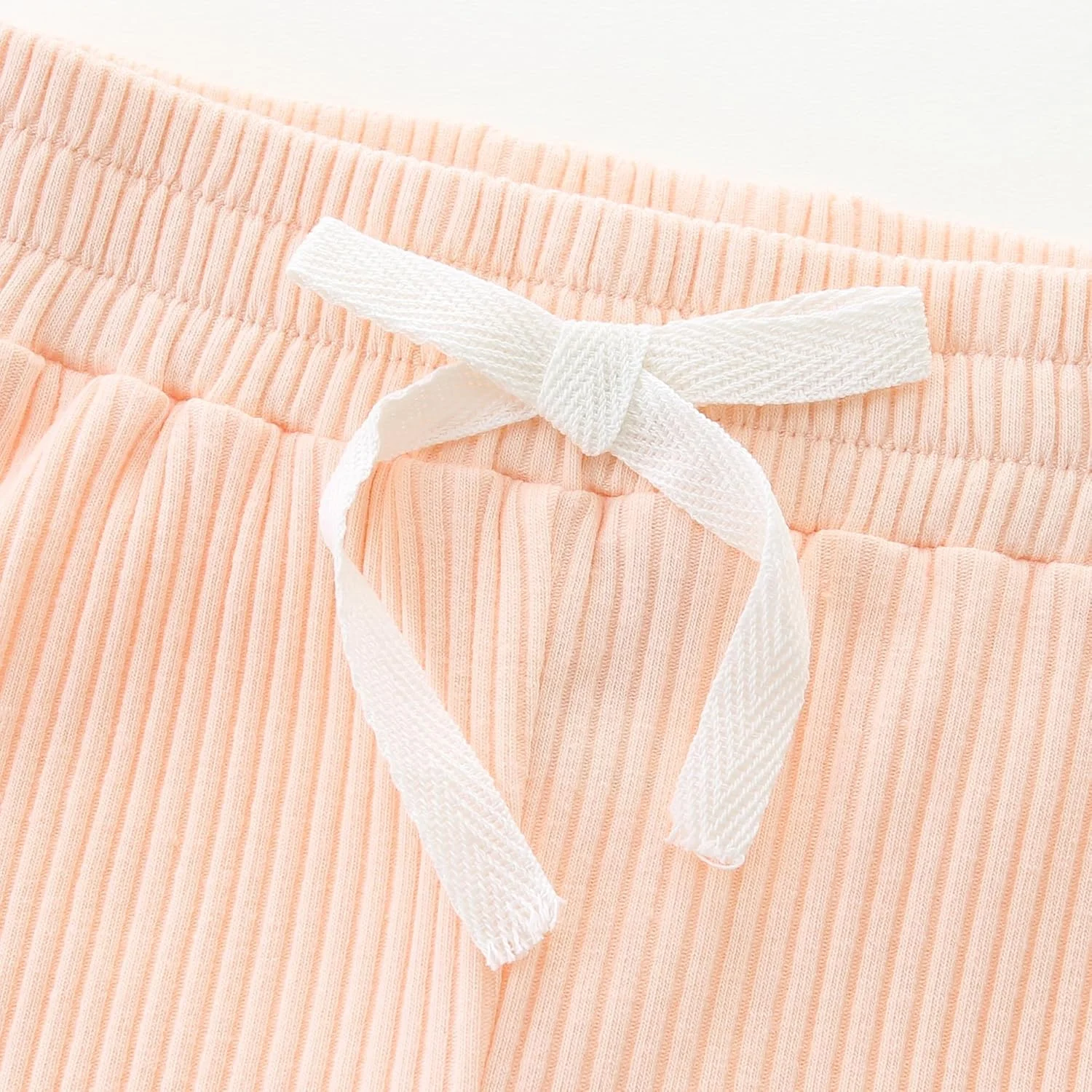 لباس نوزادی Hikido، ست لباس پسرانه و دخترانه، رامپر دنده ای نخی آستین بلند به همراه شلوار، مناسب برای نوزادان 0 تا 18 ماهه