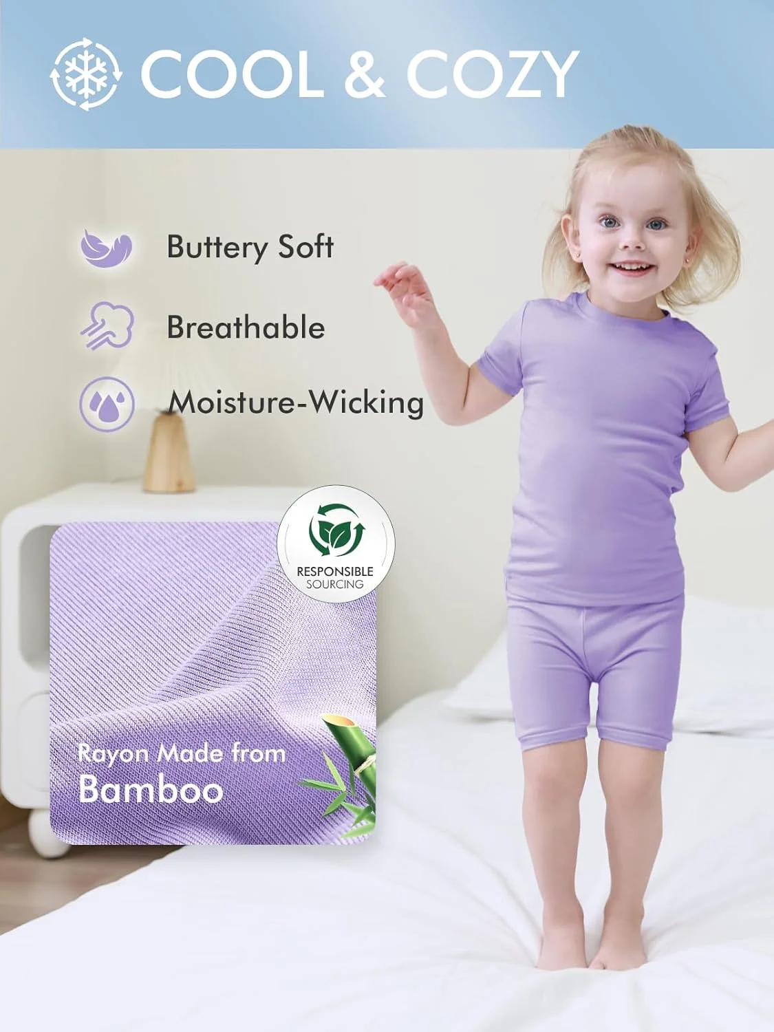 ست پیژامه آستین کوتاه تابستانی بچه گانه HAPIU، ساخته شده از ریون بامبو، لباس خواب دخترانه پسرانه ست پیژامه آستین کوتاه تابستانی بچه گانه HAPIU، ساخته شده از ریون بامبو، لباس خواب دخترانه پسرانه