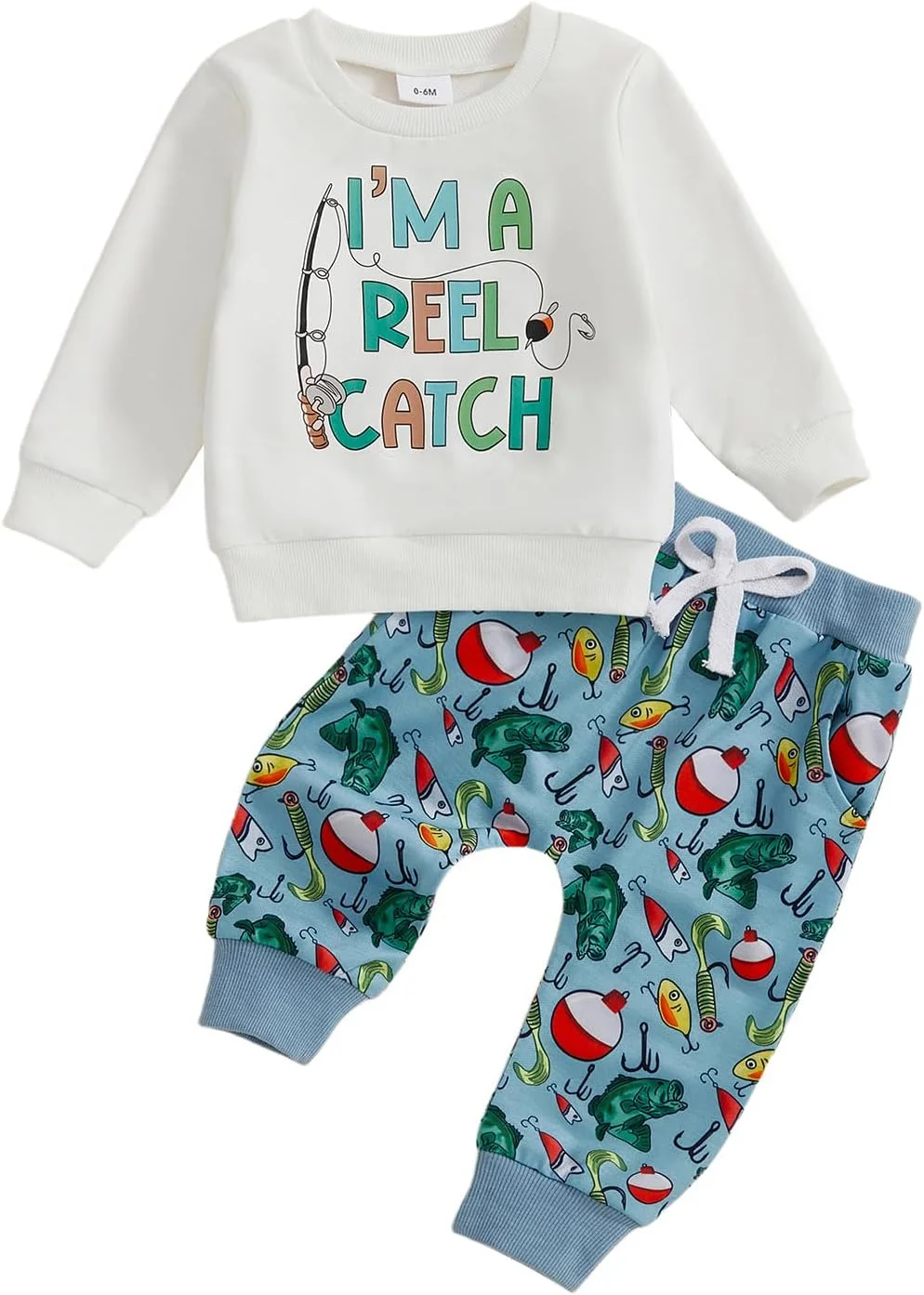 Geagodelia Baby Boy Tracksuit 18-24 Months Long Sleeve Crew Neck Letters Print Sweatshirt Pullover with Elastic Waist Fish Lure Print Pants Sets 2Pcs Toddler Boys Clothes 2-3 Years Geagodelia Baby Boy Tracksuit 18-24 Months Long Sleeve Crew Neck Letters Print Sweatshirt Pullover with Elastic Waist Fish Lure Print Pants Sets 2Pcs Toddler Boys Clothes 2-3 Years