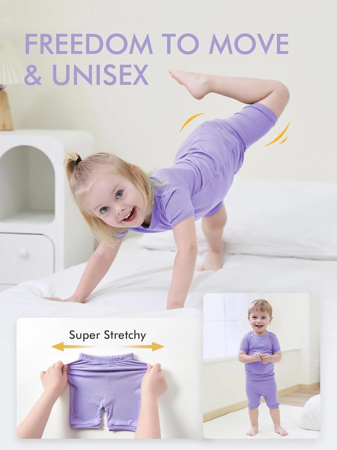 ست پیژامه آستین کوتاه تابستانی بچه گانه HAPIU، ساخته شده از ریون بامبو، لباس خواب دخترانه پسرانه ست پیژامه آستین کوتاه تابستانی بچه گانه HAPIU، ساخته شده از ریون بامبو، لباس خواب دخترانه پسرانه