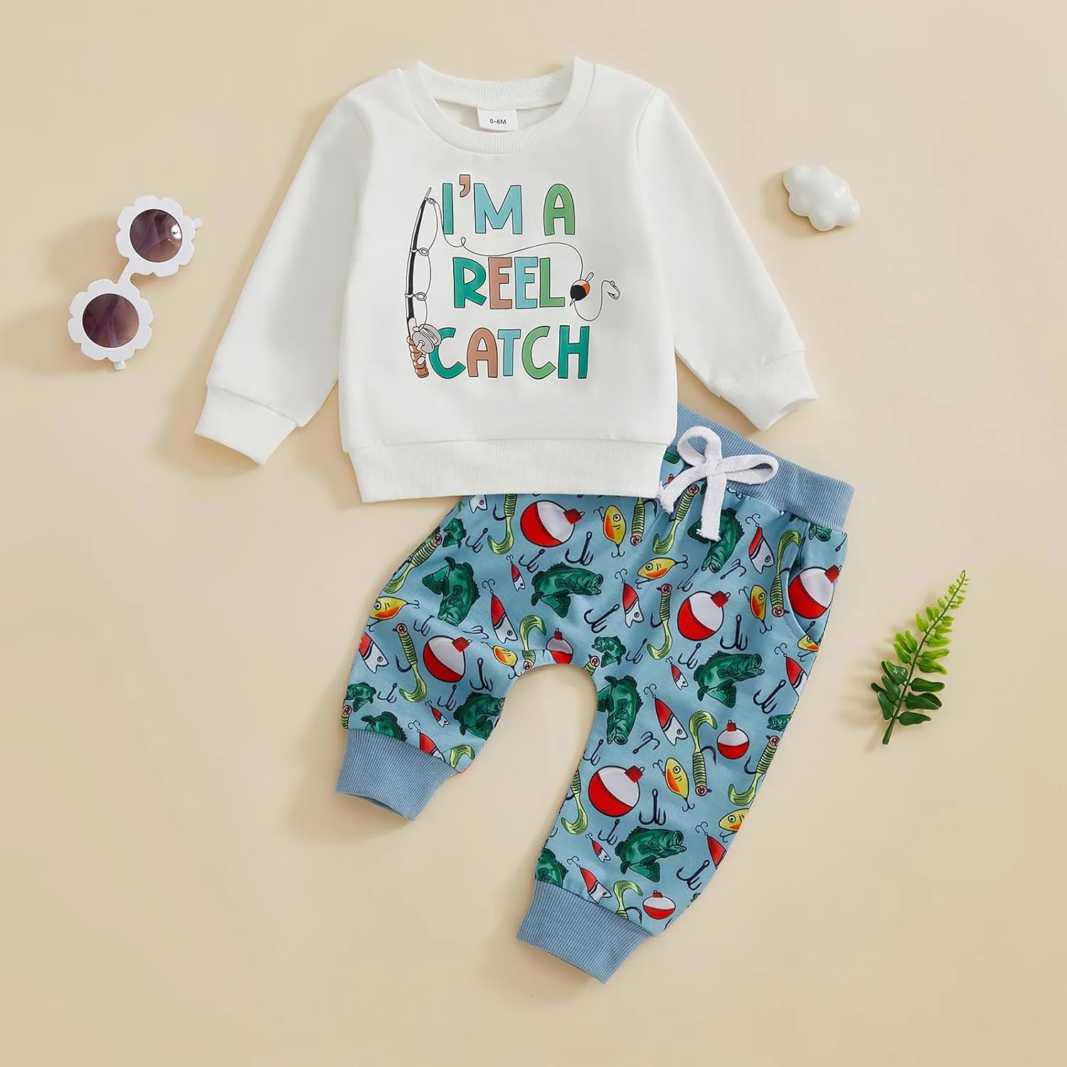 Geagodelia Baby Boy Tracksuit 18-24 Months Long Sleeve Crew Neck Letters Print Sweatshirt Pullover with Elastic Waist Fish Lure Print Pants Sets 2Pcs Toddler Boys Clothes 2-3 Years Geagodelia Baby Boy Tracksuit 18-24 Months Long Sleeve Crew Neck Letters Print Sweatshirt Pullover with Elastic Waist Fish Lure Print Pants Sets 2Pcs Toddler Boys Clothes 2-3 Years