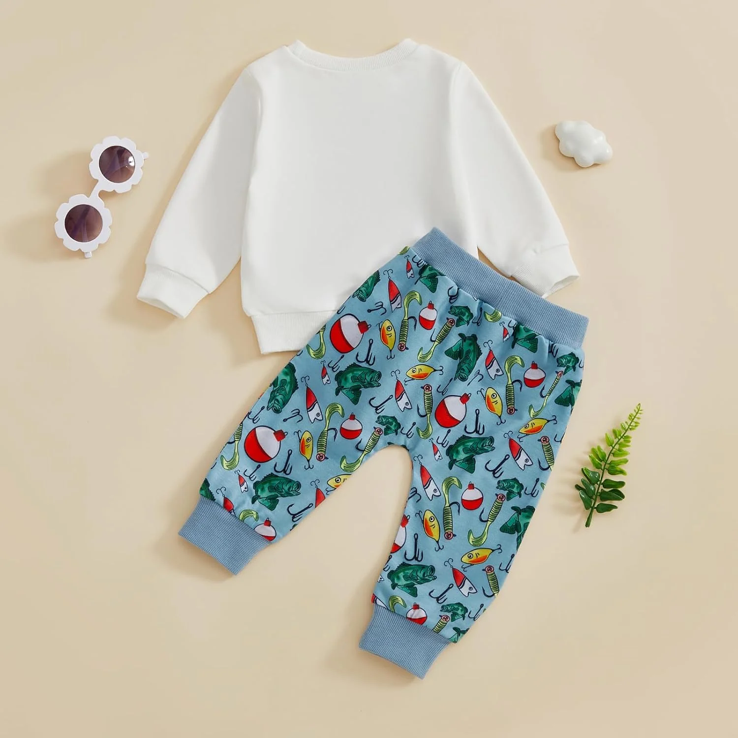 Geagodelia Baby Boy Tracksuit 18-24 Months Long Sleeve Crew Neck Letters Print Sweatshirt Pullover with Elastic Waist Fish Lure Print Pants Sets 2Pcs Toddler Boys Clothes 2-3 Years Geagodelia Baby Boy Tracksuit 18-24 Months Long Sleeve Crew Neck Letters Print Sweatshirt Pullover with Elastic Waist Fish Lure Print Pants Sets 2Pcs Toddler Boys Clothes 2-3 Years