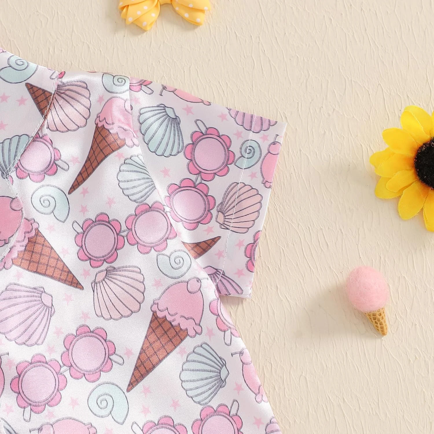 Geagodelia Toddler Baby Girl Satin Pajamas Outfits Short Sleeve Lapel Neck Bow/Floral/Fruit Print Shirts Tops with Elastic Shorts Sets Sleepwear Loungewear for Little Girls Geagodelia Toddler Baby Girl Satin Pajamas Outfits Short Sleeve Lapel Neck Bow/Floral/Fruit Print Shirts Tops with Elastic Shorts Sets Sleepwear Loungewear for Little Girls