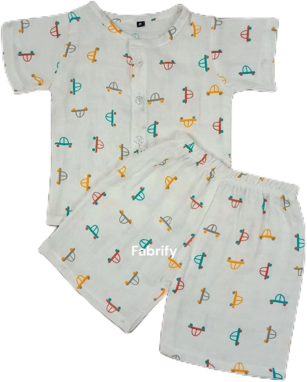 ست بلوز و شلوار نخی موسلین ارگانیک کودک فابریفای، لباس خواب، لباس کودک نوپا