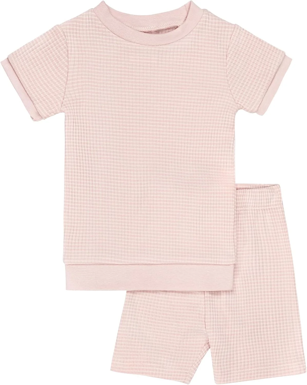ست تیشرت و شورت آستین کوتاه نخی بچه گانه GUISBY، لباس خواب وافل برای دختر و پسر ست تیشرت و شورت آستین کوتاه نخی بچه گانه GUISBY، لباس خواب وافل برای دختر و پسر