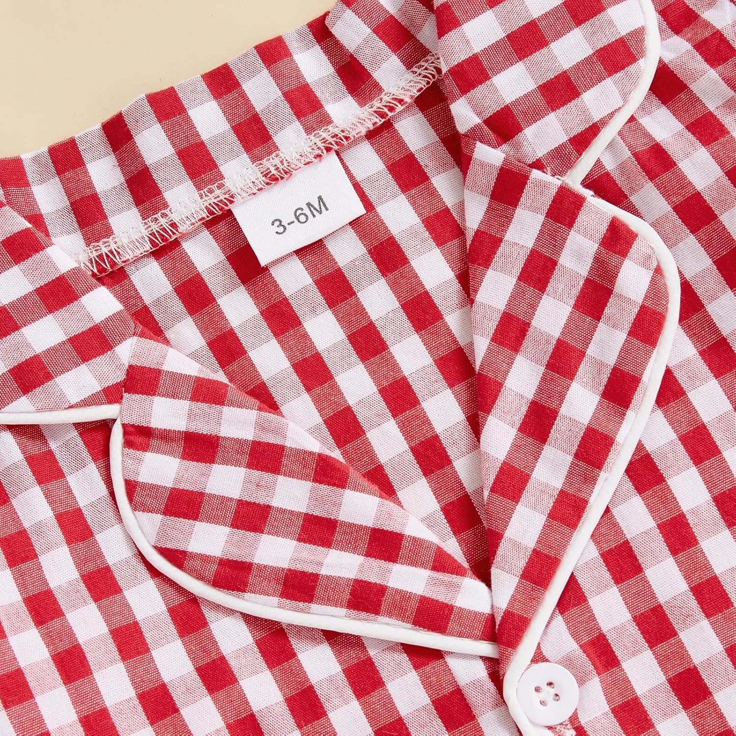 لباس خواب نوزادی Geagodelia، رامپر، لباس سرهمی آستین بلند چهارخانه، یقه برگردان دکمه دار مناسب خواب و استراحت نوزاد پسر و دختر لباس خواب نوزادی Geagodelia، رامپر، لباس سرهمی آستین بلند چهارخانه، یقه برگردان دکمه دار مناسب خواب و استراحت نوزاد پسر و دختر