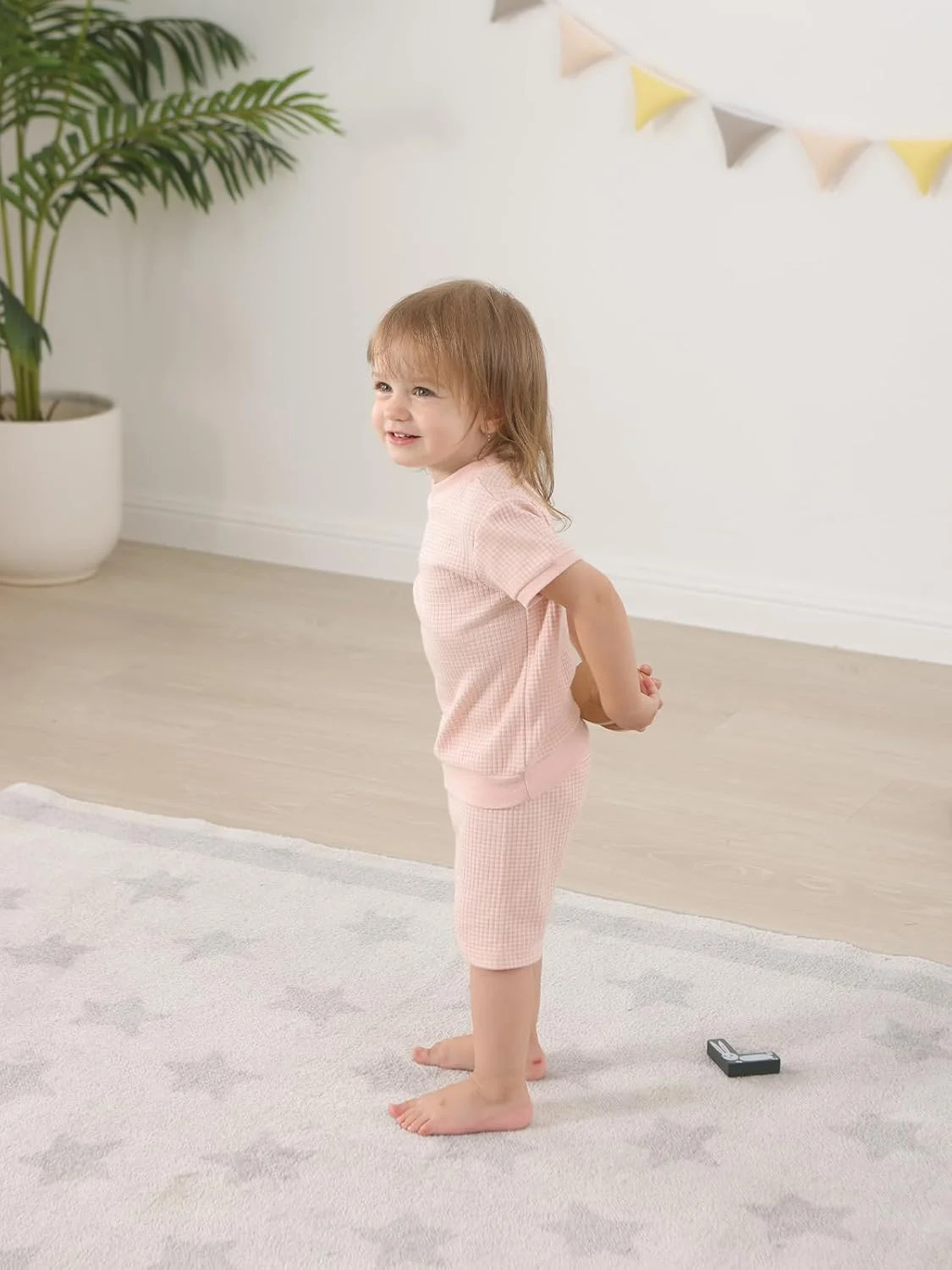 ست تیشرت و شورت آستین کوتاه نخی بچه گانه GUISBY، لباس خواب وافل برای دختر و پسر ست تیشرت و شورت آستین کوتاه نخی بچه گانه GUISBY، لباس خواب وافل برای دختر و پسر