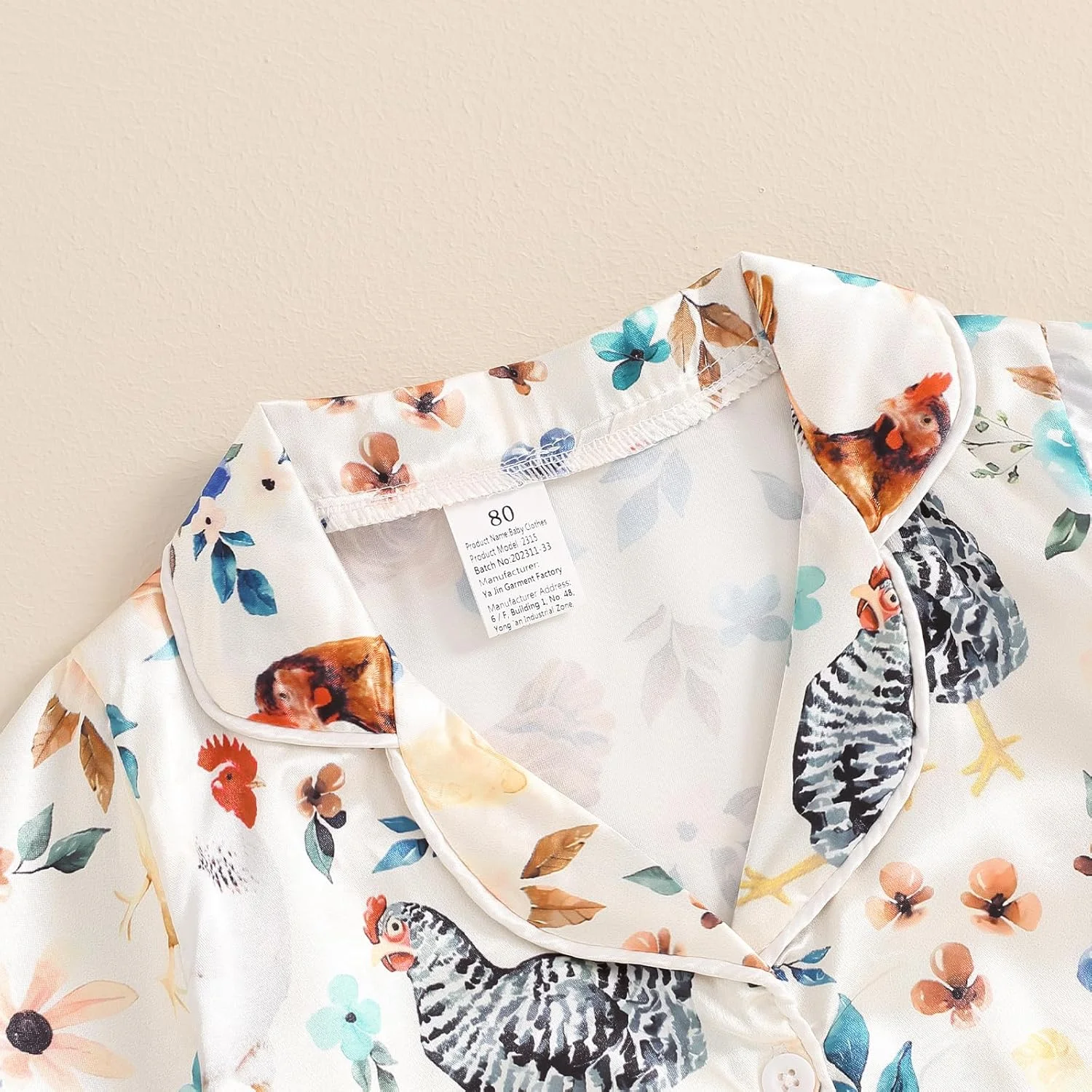 Fsadfeas لباس خواب دخترانه بچگانه کریسمس ولنتاین، تاپ دکمه دار با طرح زیبا + شلوار، ست لباس خواب ساتن ابریشمی