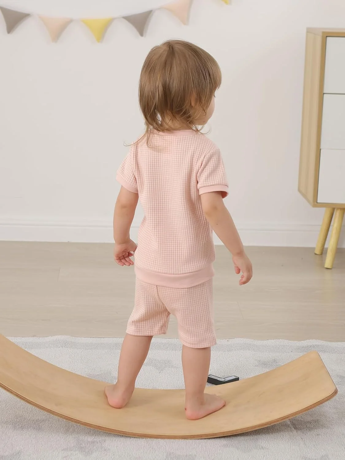 ست تیشرت و شورت آستین کوتاه نخی بچه گانه GUISBY، لباس خواب وافل برای دختر و پسر ست تیشرت و شورت آستین کوتاه نخی بچه گانه GUISBY، لباس خواب وافل برای دختر و پسر