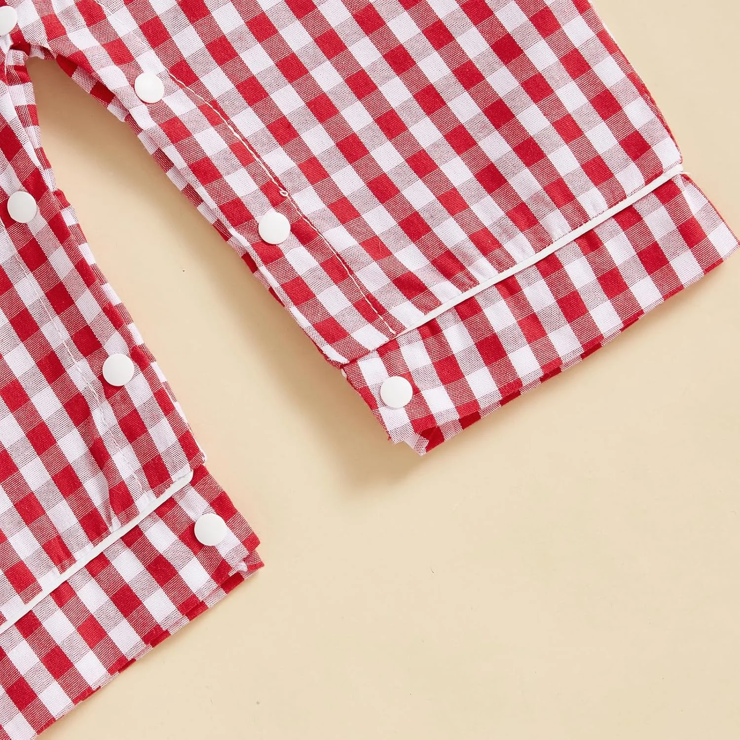 لباس خواب نوزادی Geagodelia، رامپر، لباس سرهمی آستین بلند چهارخانه، یقه برگردان دکمه دار مناسب خواب و استراحت نوزاد پسر و دختر لباس خواب نوزادی Geagodelia، رامپر، لباس سرهمی آستین بلند چهارخانه، یقه برگردان دکمه دار مناسب خواب و استراحت نوزاد پسر و دختر