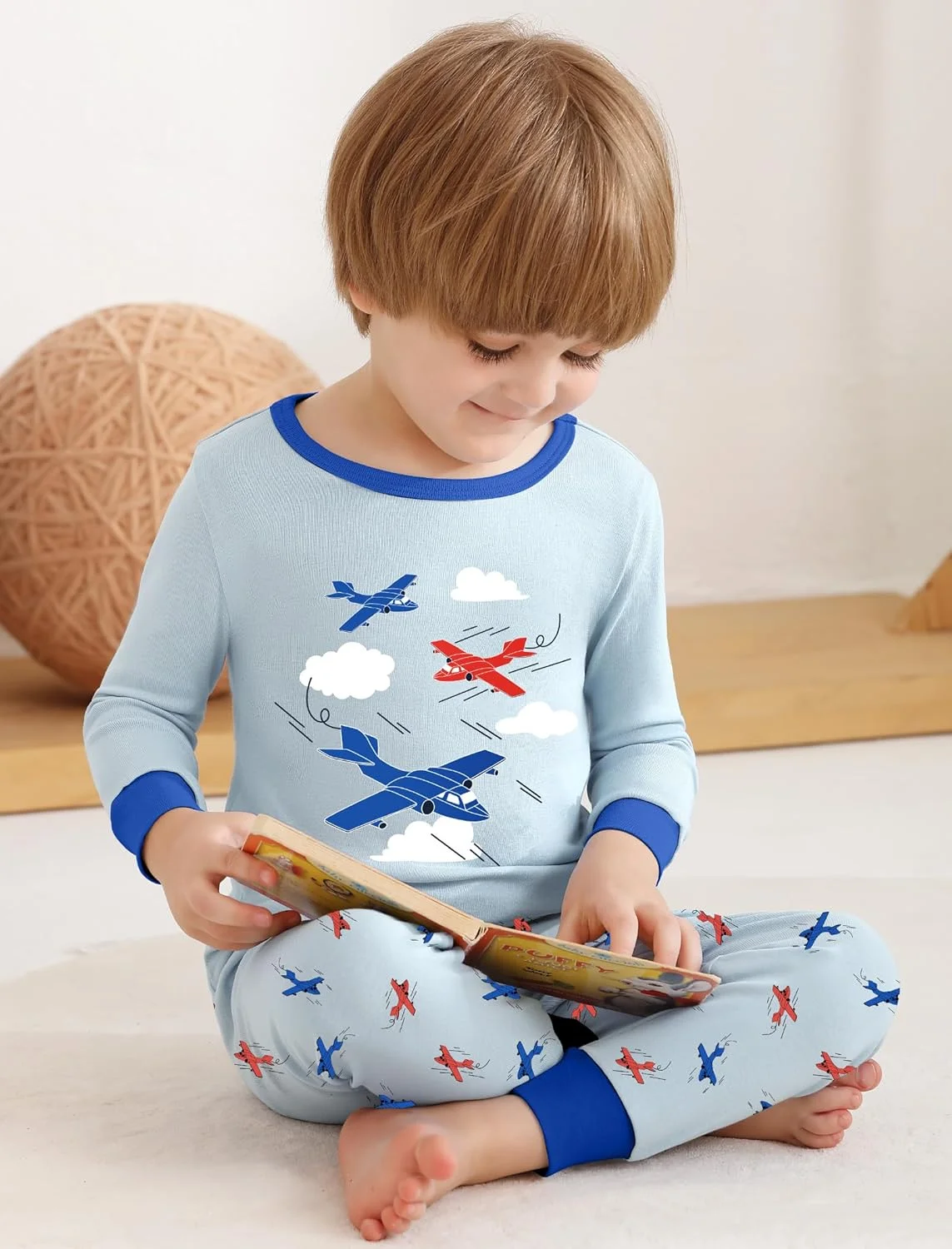 ست لباس خواب دو تکه پسرانه Mikrdoo، آستین بلند، نرم و راحت، مناسب کودکان نوپا 12 ماهه تا 7 ساله ست لباس خواب دو تکه پسرانه Mikrdoo، آستین بلند، نرم و راحت، مناسب کودکان نوپا 12 ماهه تا 7 ساله