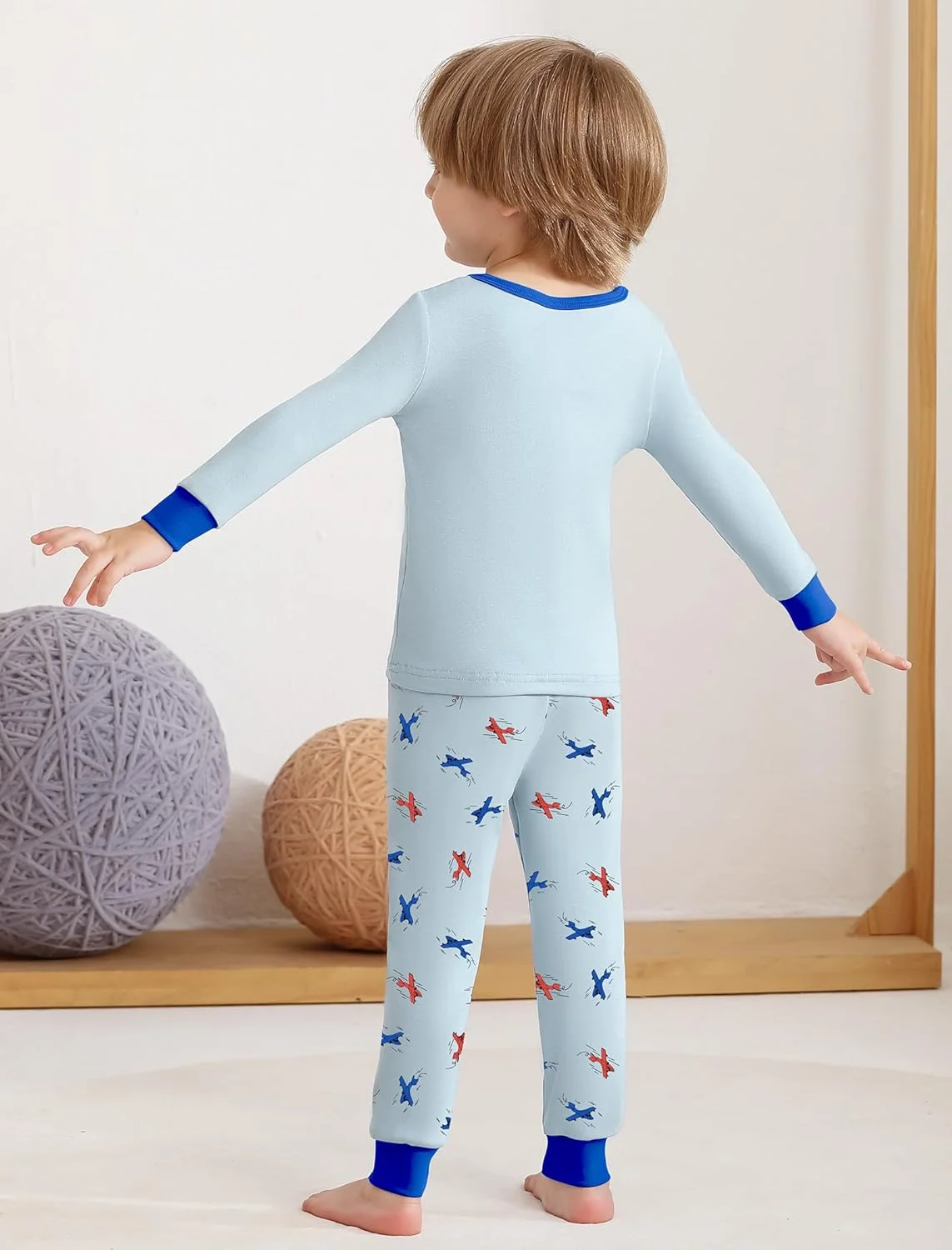 ست لباس خواب دو تکه پسرانه Mikrdoo، آستین بلند، نرم و راحت، مناسب کودکان نوپا 12 ماهه تا 7 ساله ست لباس خواب دو تکه پسرانه Mikrdoo، آستین بلند، نرم و راحت، مناسب کودکان نوپا 12 ماهه تا 7 ساله