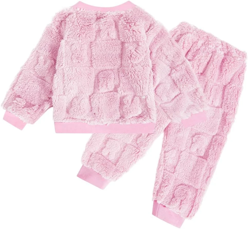 ست بلوز و شلوار گرم بچه گانه JiAmy، لباس زمستانی دخترانه و پسرانه، لباس خواب و گرم، لباس ورزشی پشمی، تاپ و شلوار 2 تکه، لباس پاییزی 12 ماهه تا 6 ساله