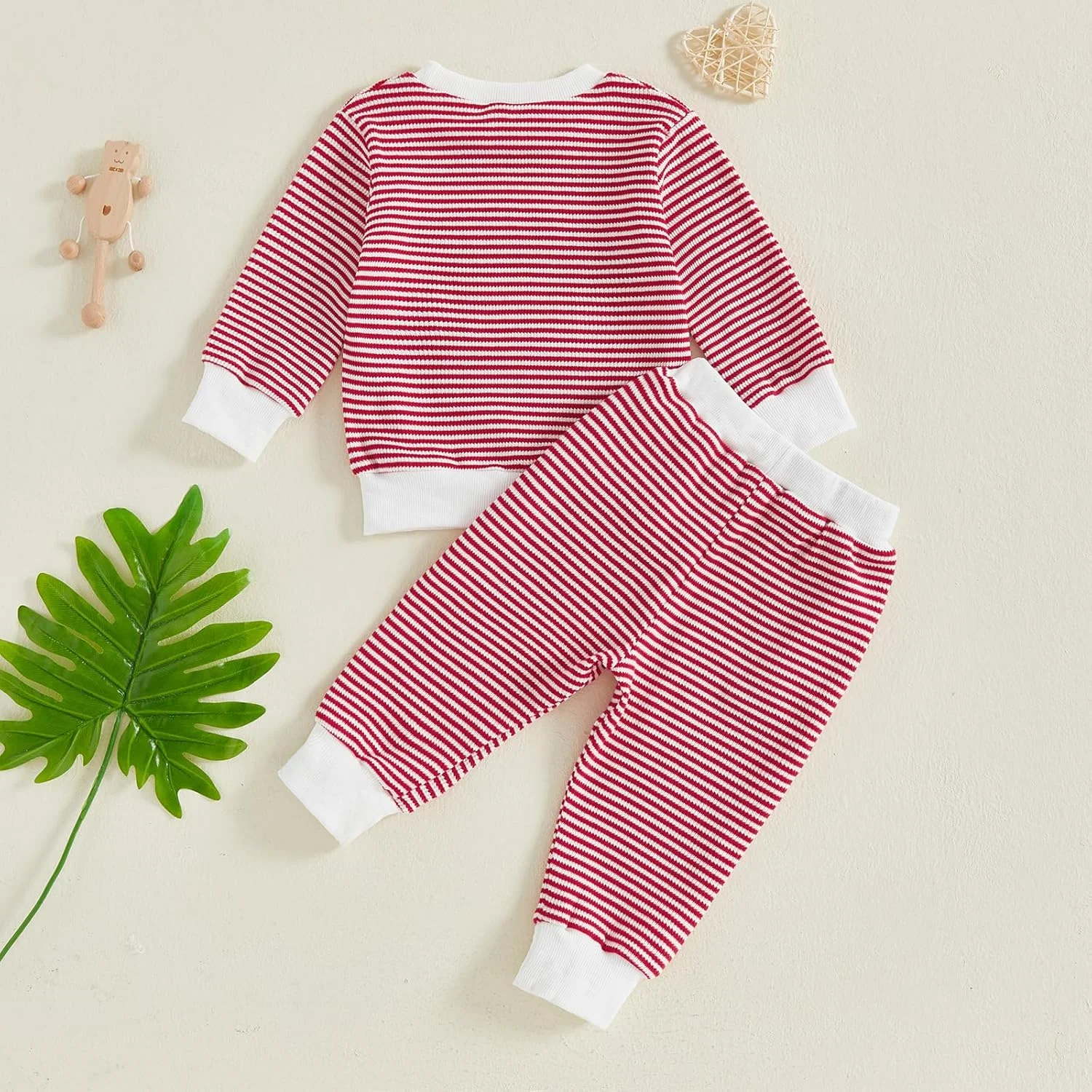 ست لباس گرمکن پسرانه Geagodelia مناسب 18-24 ماه، بلوز آستین بلند با گلدوزی حیوانات و شلوار کمر کشی با جیب، ست 2 تکه لباس پسرانه 2-3 ساله