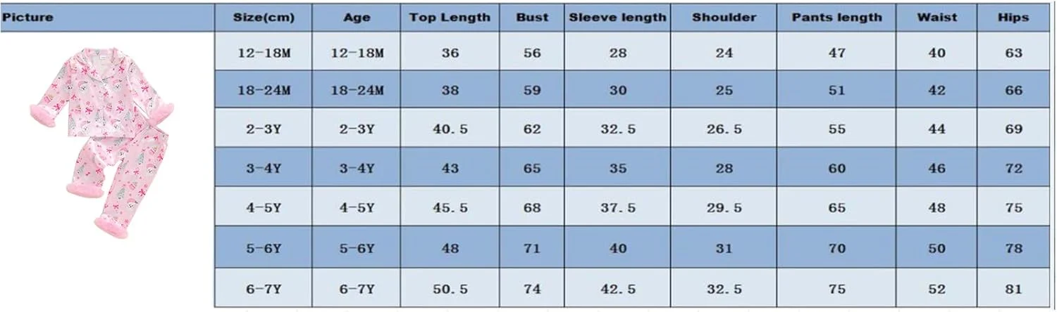 ست لباس خواب کریسمس دخترانه Kouoybt، طرح بابانوئل و پاپیون، دکمه دار، 2 تکه، آستین بلند، تاپ و شلوار