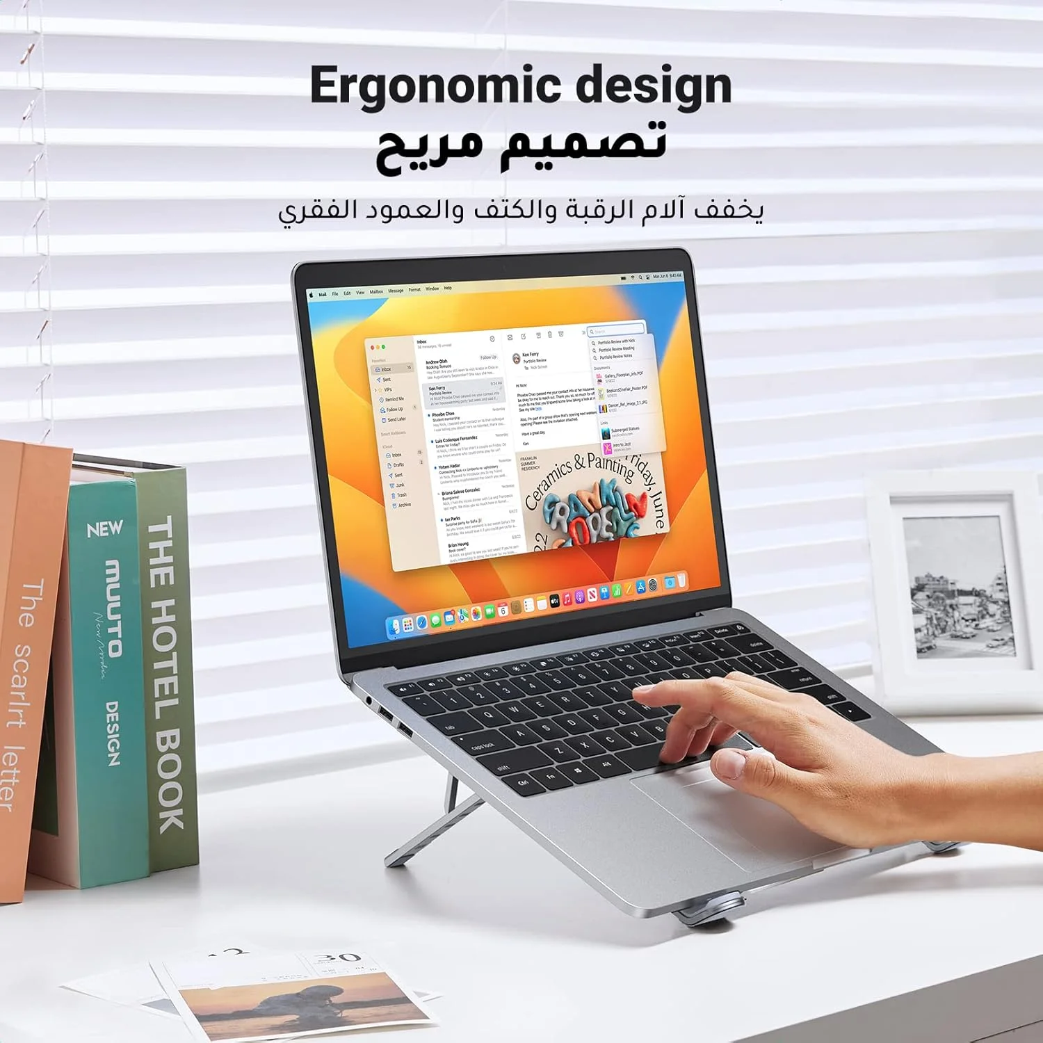 پایه لپ تاپ UGREEN برای میز، آلیاژ آلومینیومی قابل تنظیم، نگهدارنده لپ تاپ ارگونومیک، تاشو، سبک وزن، پایه نوت بوک برای میز سازگار با MacBook Pro Macbook Air Chromebook Matebook و غیره پایه لپ تاپ UGREEN برای میز، آلیاژ آلومینیومی قابل تنظیم، نگهدارنده لپ تاپ ارگونومیک، تاشو، سبک وزن، پایه نوت بوک برای میز سازگار با MacBook Pro Macbook Air Chromebook Matebook و غیره