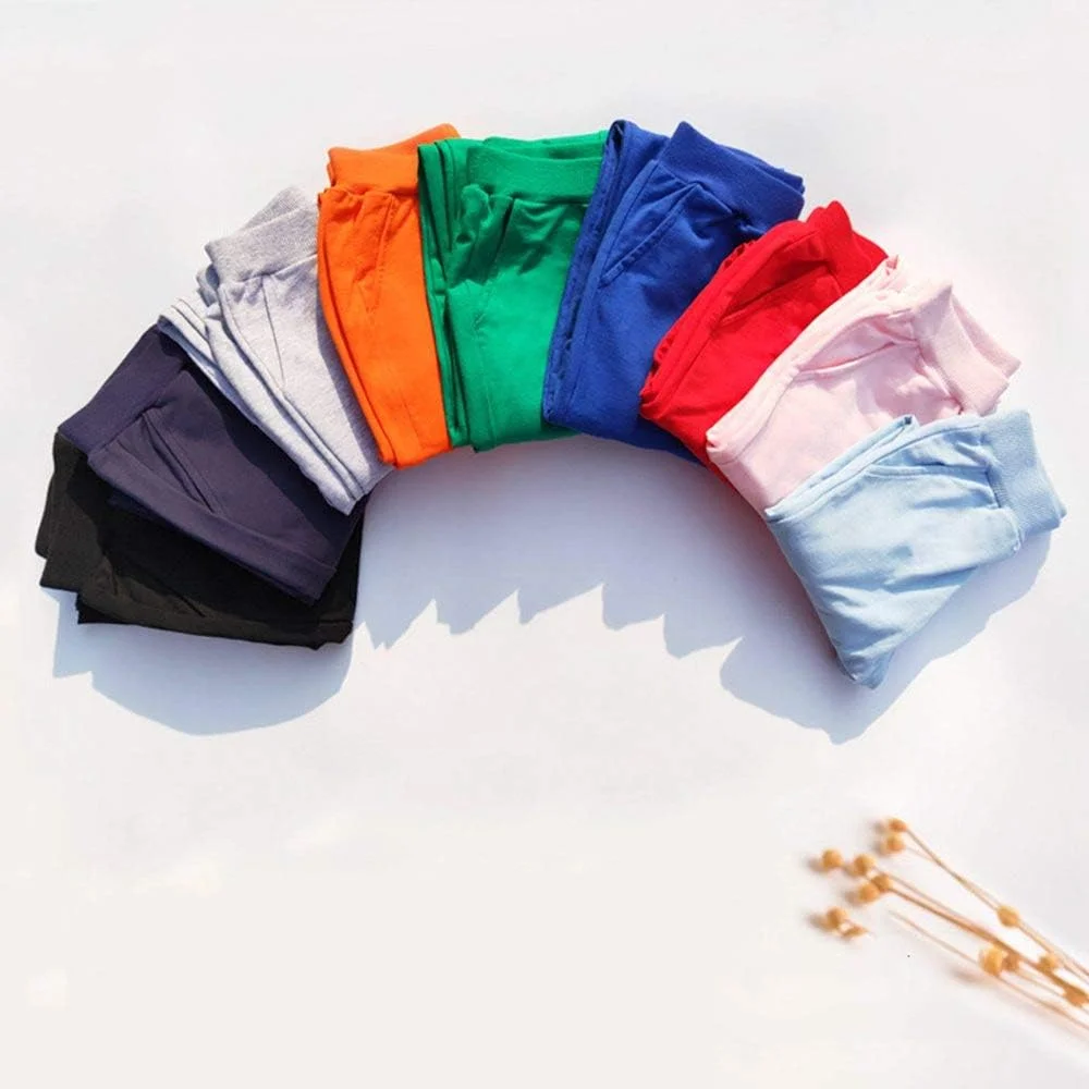 شلوار گرمکن بچگانه DCUTERQ، مناسب پسران و دختران، از جنس پنبه، رنگ خالص، مناسب ورزش و استفاده روزمره، دارای جیب