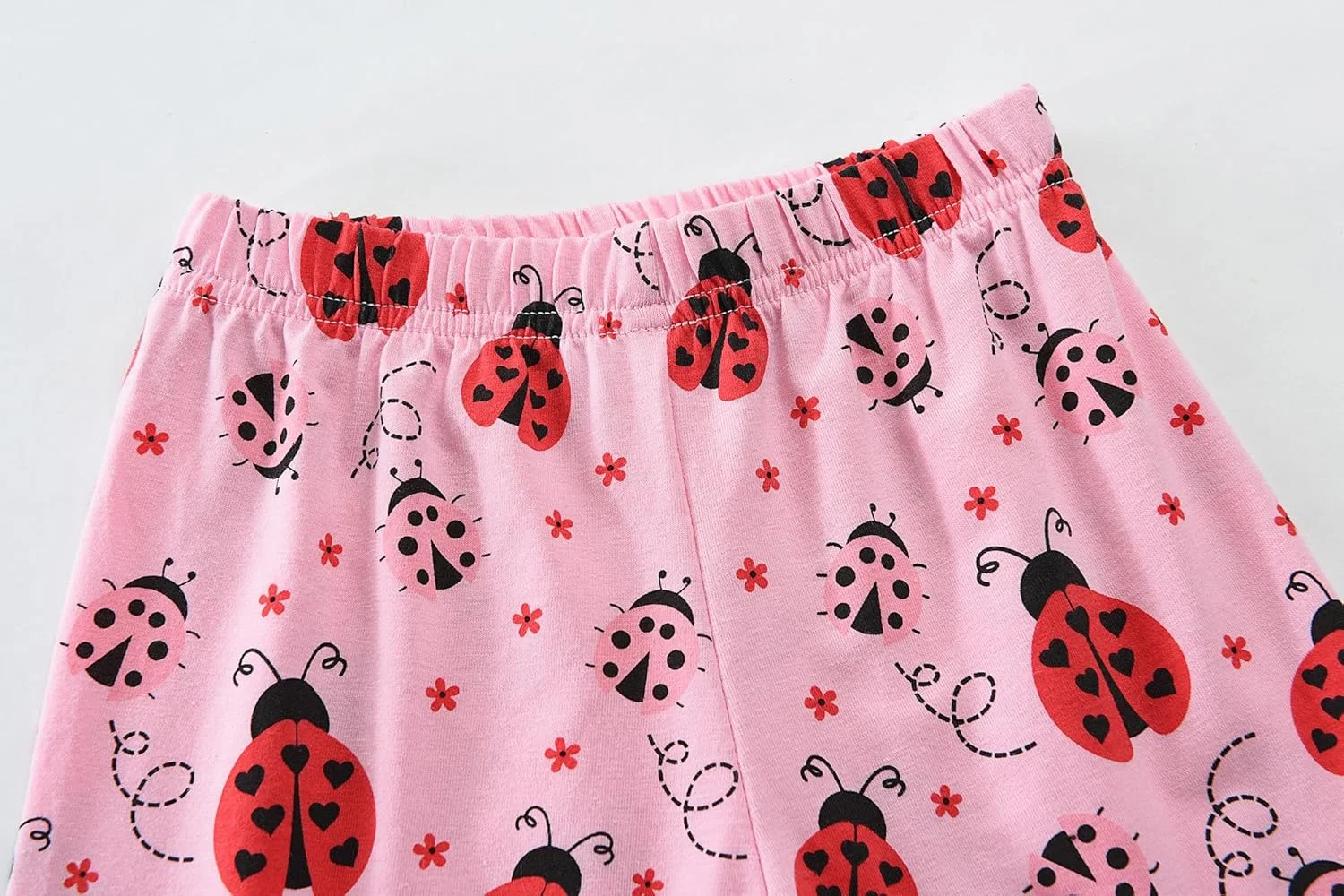 ست پیژامه آستین کوتاه دخترانه، لباس خواب پنبه ای طرح گربه، لباس تابستانی بچه گانه، طرح خرگوش، سایز 1 تا 7 سال