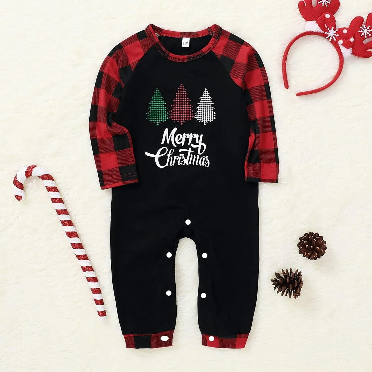 ست لباس خواب خانوادگی هینزونک طرح کریسمس، لباس خواب طرح درخت کریسمس برای زنان، مردان، کودکان و نوزادان ست لباس خواب خانوادگی هینزونک طرح کریسمس، لباس خواب طرح درخت کریسمس برای زنان، مردان، کودکان و نوزادان