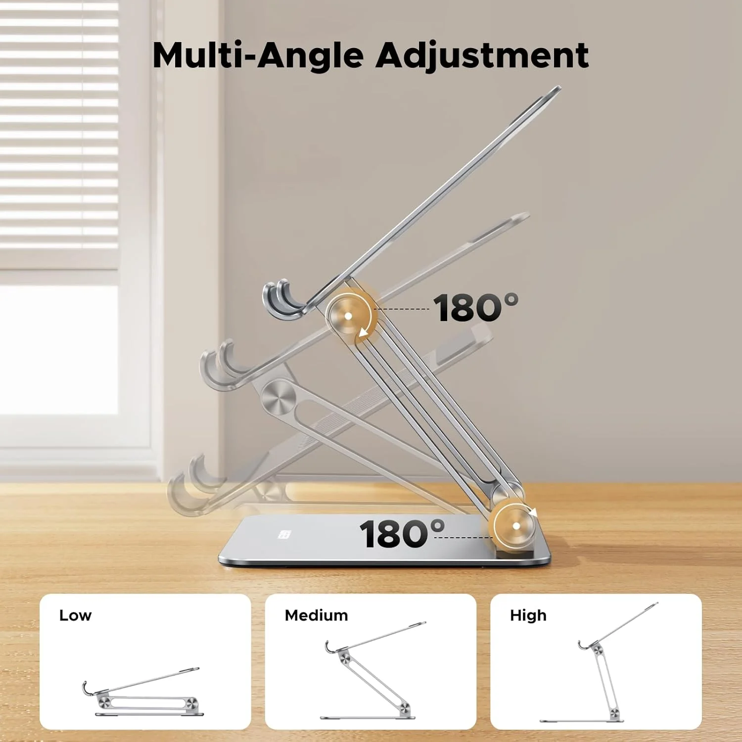 پایه آیپد UGREEN فلزی فوق العاده پایدار تاشو با قابلیت تنظیم زاویه، سازگار با آیفون 17 پرو مکس و تمامی تبلت های 4.7 تا 12.9 اینچی iPad Pro/Air/Mini Galaxy Tab S25 Ultra نقره ای پایه آیپد UGREEN فلزی فوق العاده پایدار تاشو با قابلیت تنظیم زاویه، سازگار با آیفون 17 پرو مکس و تمامی تبلت های 4.7 تا 12.9 اینچی iPad Pro/Air/Mini Galaxy Tab S25 Ultra نقره ای
