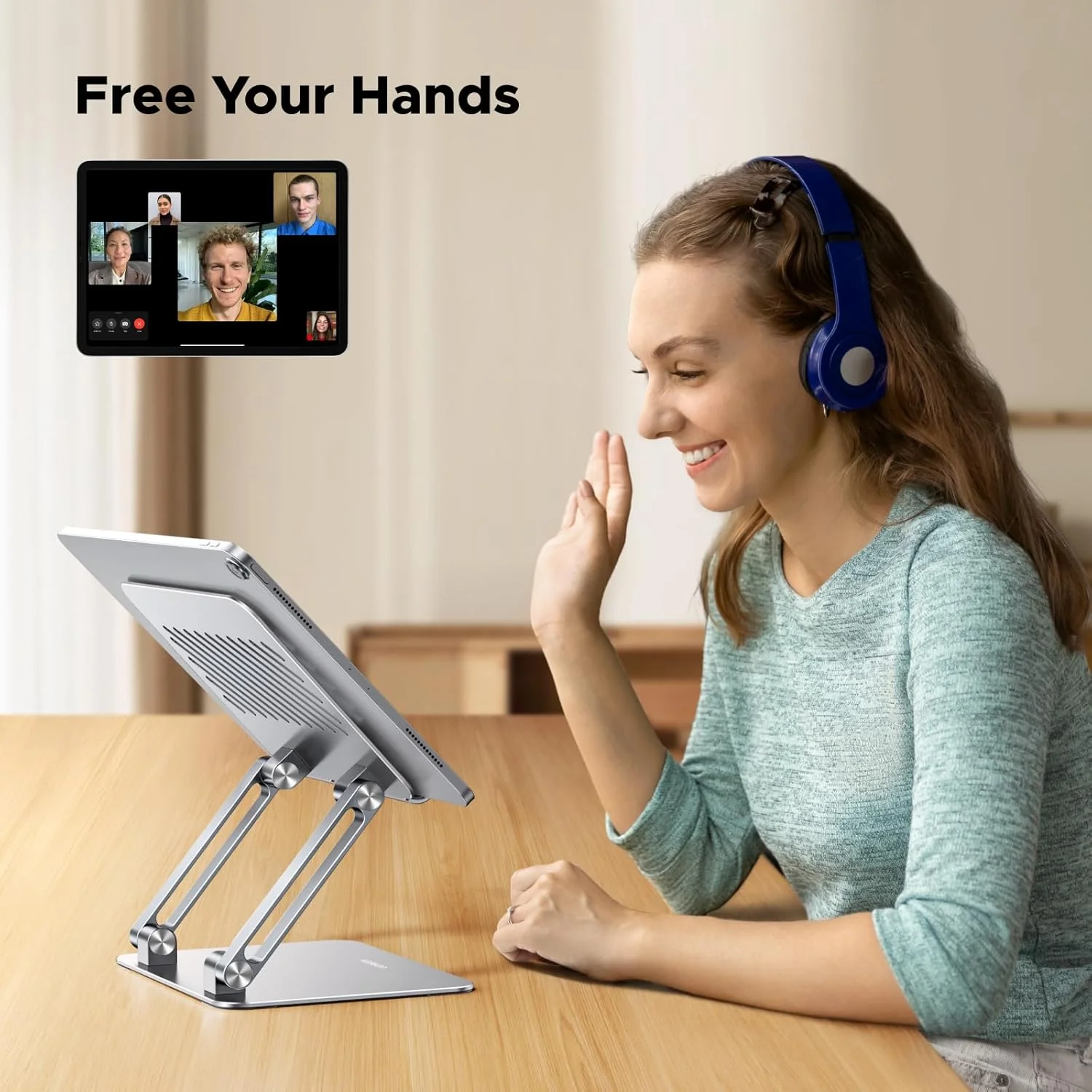 پایه آیپد UGREEN فلزی فوق العاده پایدار تاشو با قابلیت تنظیم زاویه، سازگار با آیفون 17 پرو مکس و تمامی تبلت های 4.7 تا 12.9 اینچی iPad Pro/Air/Mini Galaxy Tab S25 Ultra نقره ای پایه آیپد UGREEN فلزی فوق العاده پایدار تاشو با قابلیت تنظیم زاویه، سازگار با آیفون 17 پرو مکس و تمامی تبلت های 4.7 تا 12.9 اینچی iPad Pro/Air/Mini Galaxy Tab S25 Ultra نقره ای