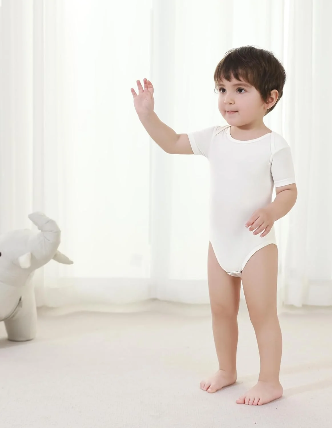 بادی نوزادی بامبو باد، لباس خواب آستین کوتاه پسرانه و دخترانه، 2 عددی، لباس راحتی ویسکوز بامبو بادی نوزادی بامبو باد، لباس خواب آستین کوتاه پسرانه و دخترانه، 2 عددی، لباس راحتی ویسکوز بامبو