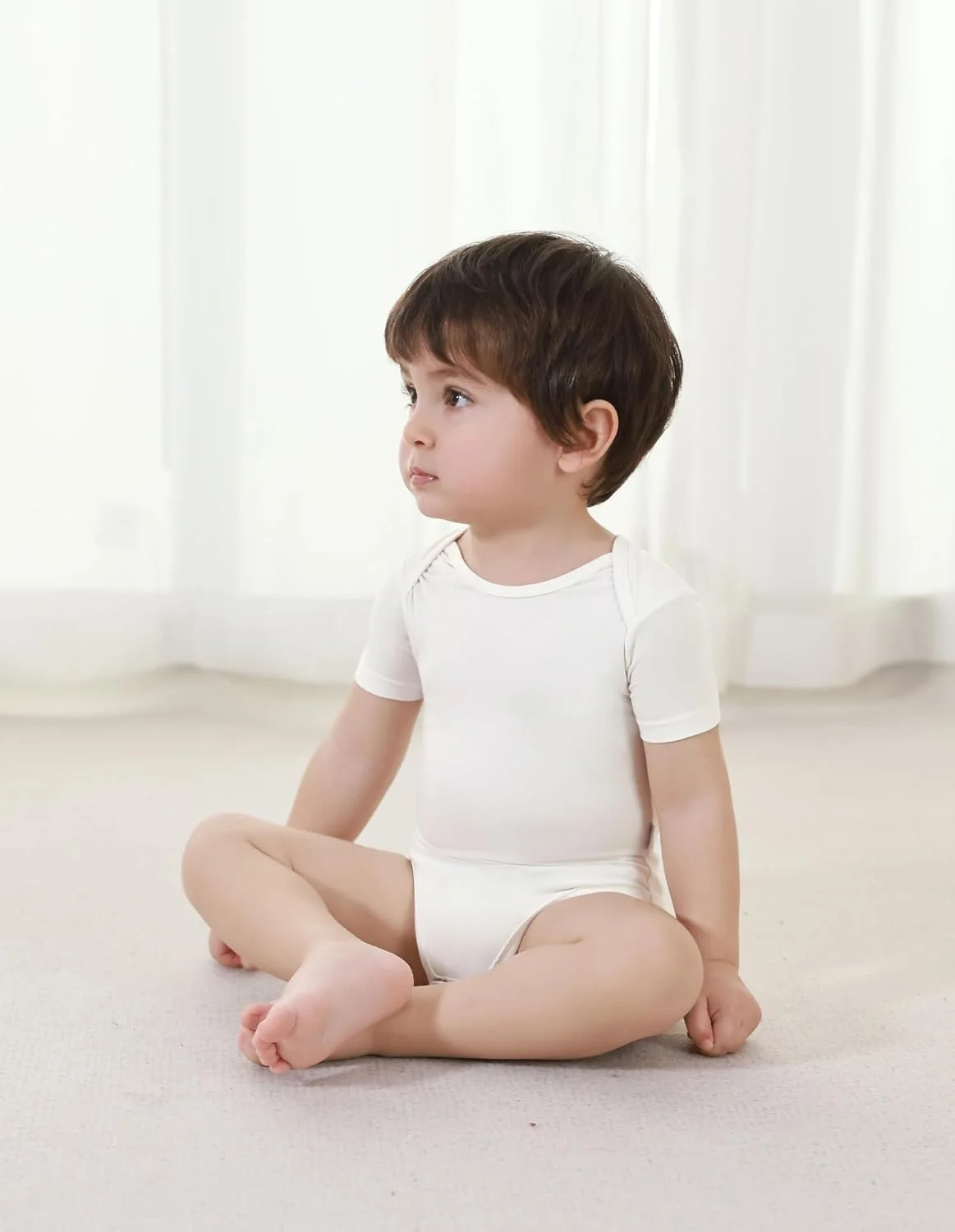 بادی نوزادی بامبو باد، لباس خواب آستین کوتاه پسرانه و دخترانه، 2 عددی، لباس راحتی ویسکوز بامبو بادی نوزادی بامبو باد، لباس خواب آستین کوتاه پسرانه و دخترانه، 2 عددی، لباس راحتی ویسکوز بامبو