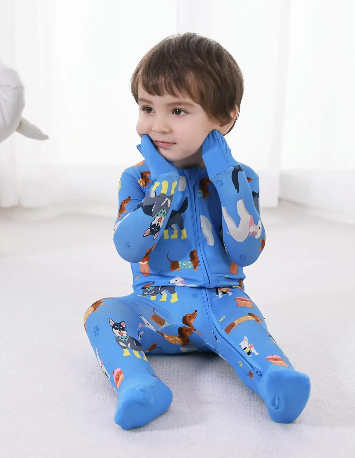 رامپرهای زیپ دار نوزادی BambooBud، لباس خواب، جامپسوت آستین بلند، رامپر زیپ دار نوزاد - ویسکوز بامبو رامپرهای زیپ دار نوزادی BambooBud، لباس خواب، جامپسوت آستین بلند، رامپر زیپ دار نوزاد - ویسکوز بامبو