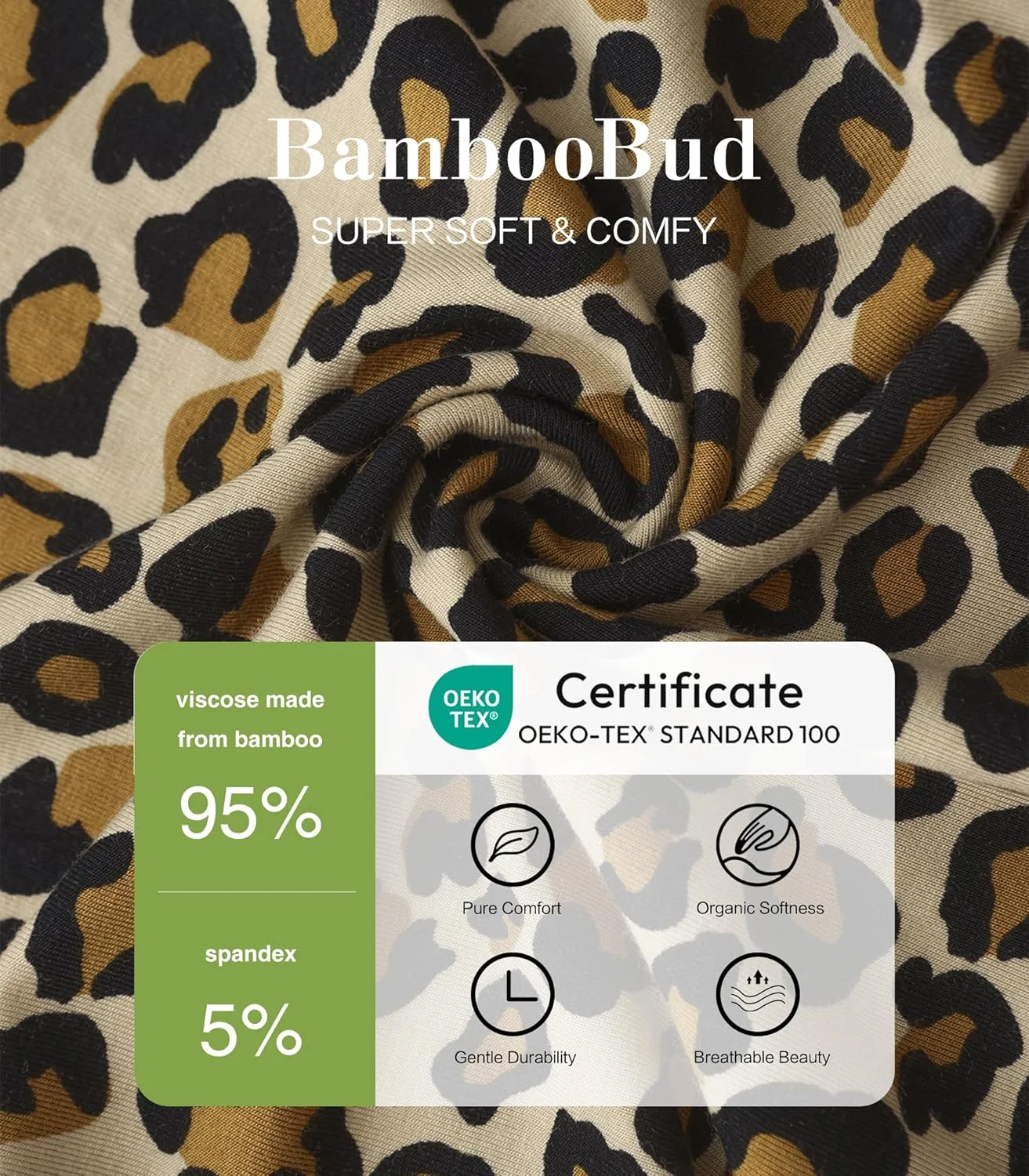 ست لباس نوزادی دخترانه BambooBud، شامل بلوز کیمونویی آستین بلند و شلوار، تهیه شده از ویسکوز بامبو ست لباس نوزادی دخترانه BambooBud، شامل بلوز کیمونویی آستین بلند و شلوار، تهیه شده از ویسکوز بامبو