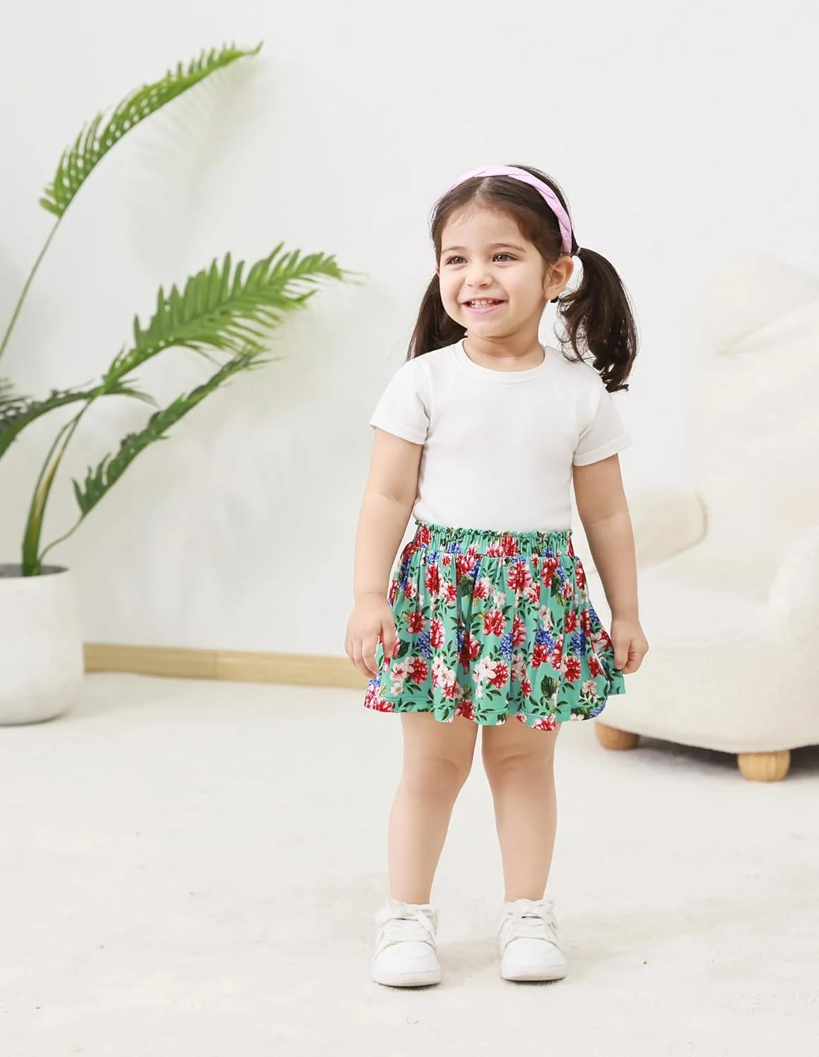 شورت نوزادی دخترانه بامبو باد، شورت های چین دار برای کودکان نوپا، پوشش پوشک شورت نوزادی دخترانه بامبو باد، شورت های چین دار برای کودکان نوپا، پوشش پوشک