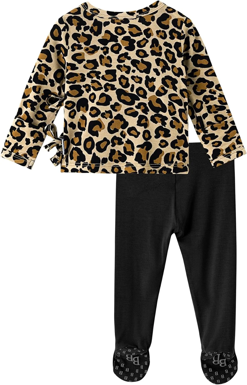 ست لباس نوزادی دخترانه BambooBud، شامل بلوز کیمونویی آستین بلند و شلوار، تهیه شده از ویسکوز بامبو ست لباس نوزادی دخترانه BambooBud، شامل بلوز کیمونویی آستین بلند و شلوار، تهیه شده از ویسکوز بامبو