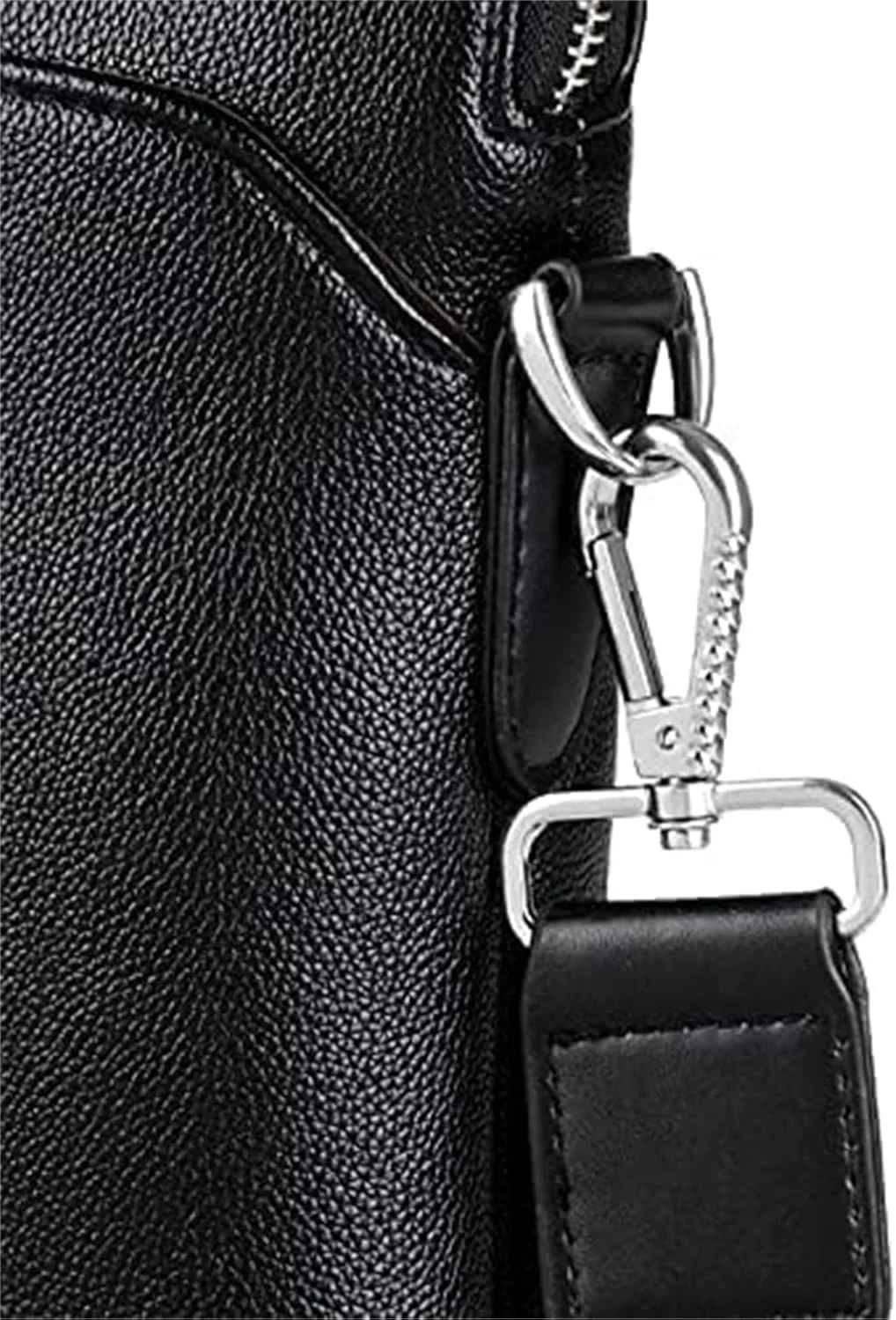 کیف لپ تاپ چرمی مردانه 15 اینچی، کیف دستی لپ تاپ унисекс، کیف پیام رسان کراس بادی، کیف شانه ای با بند، کیف بادوام و شیک، ایده آل برای مسافرت های کاری، دفتر، مدرسه، استفاده روزانه - مشکی