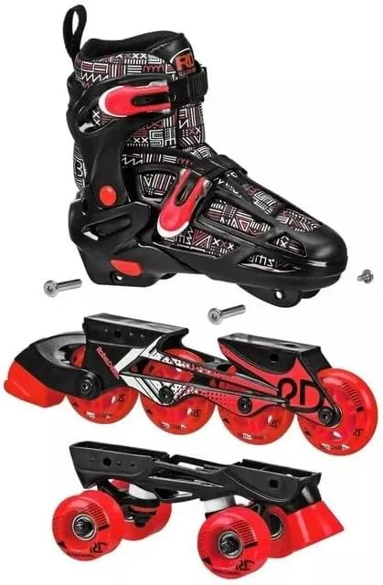 اسکیت های ترکیبی 2 در 1 Roller Derby Falcon برای کودکان، سایز قابل تنظیم اسکیت های ترکیبی 2 در 1 Roller Derby Falcon برای کودکان، سایز قابل تنظیم