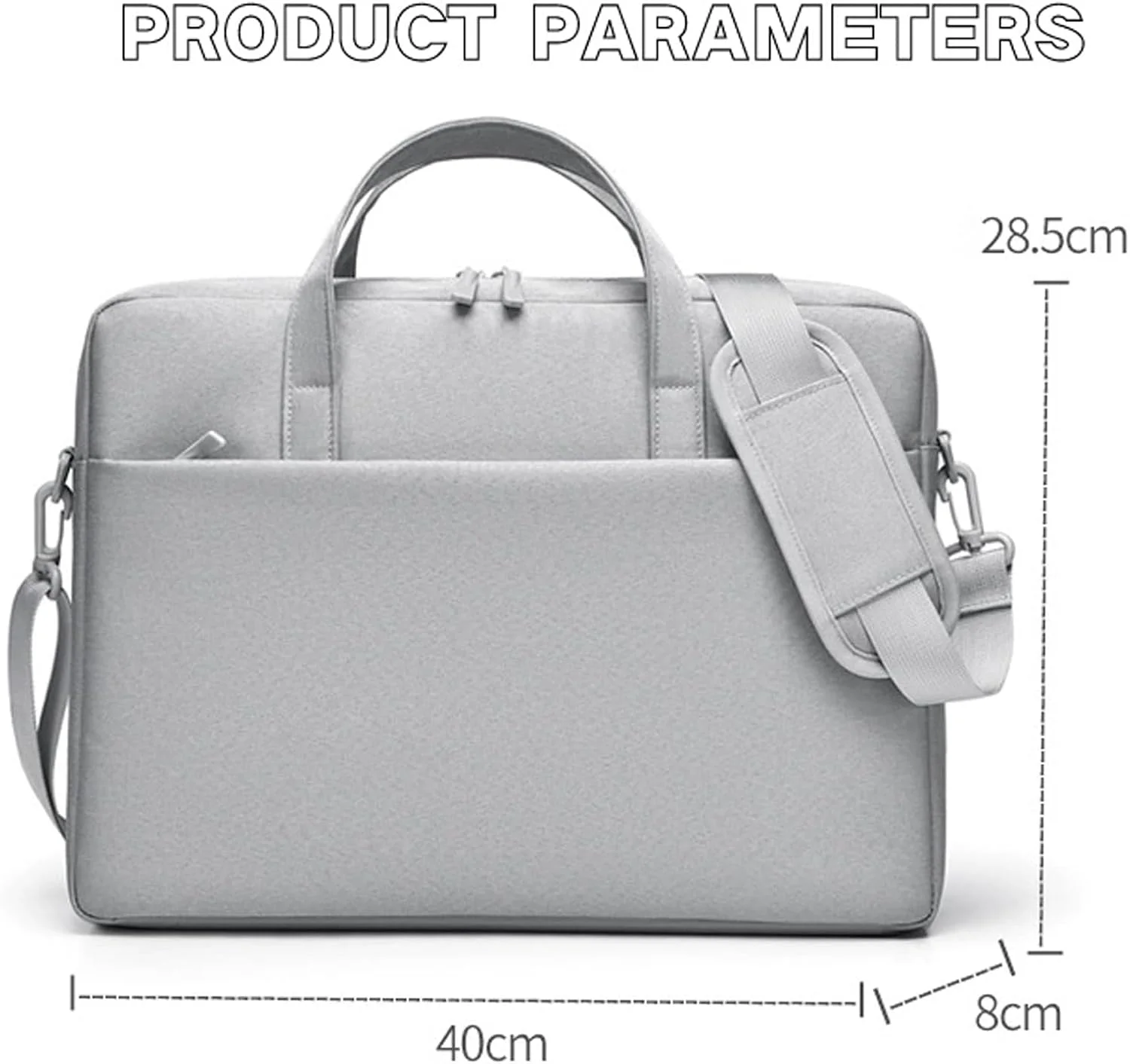 کیف لپ تاپ Muhadjiya مناسب زنان و مردان، کیف کامپیوتر 15-16.1 اینچی، کیف دستی لپ تاپ با بند، کیف شانه ای محافظ لپ تاپ 15.6 اینچی مناسب کار