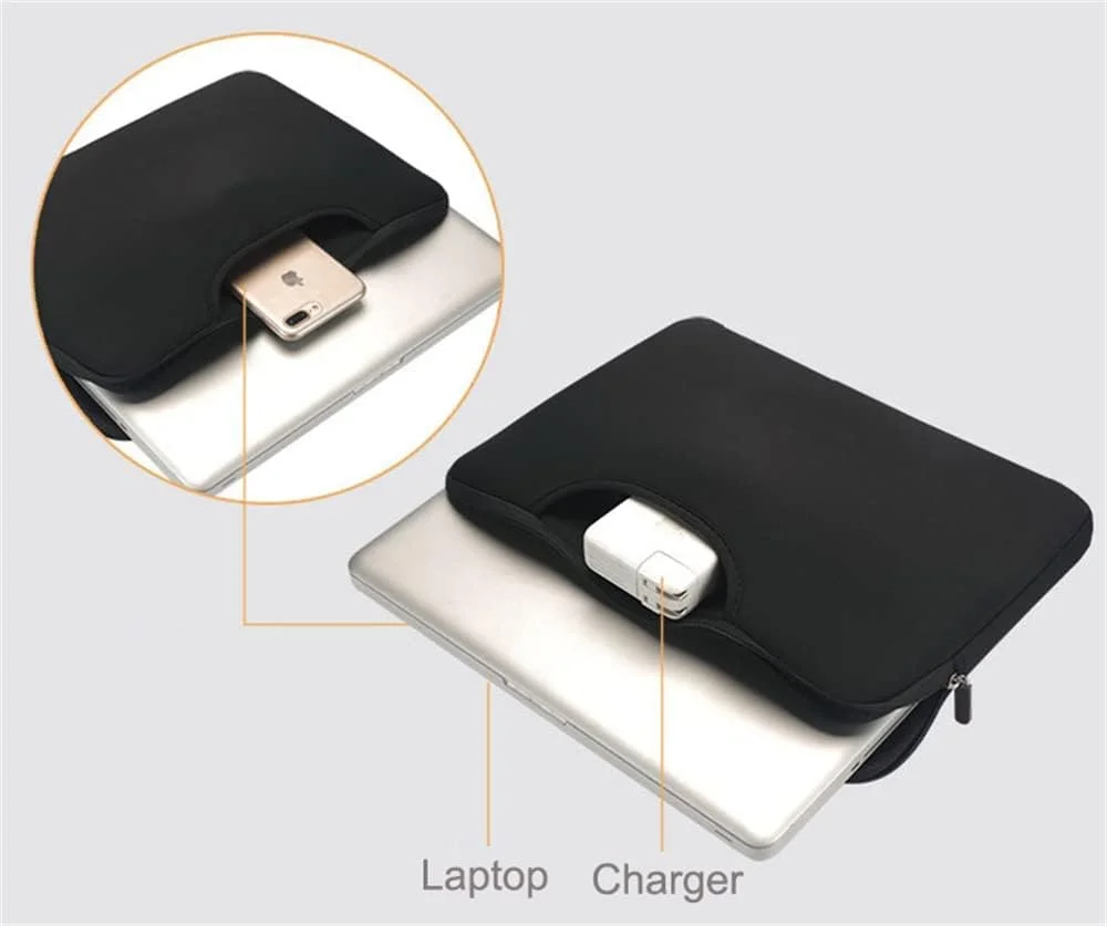 کیف آستینی لپ تاپ و تبلت eWINNER، باریک و مناسب سفر، کیف دستی مردانه و زنانه، بادوام، کیف پیام رسان تجاری برای MacBook Air Pro Retina (13 اینچ، مشکی)