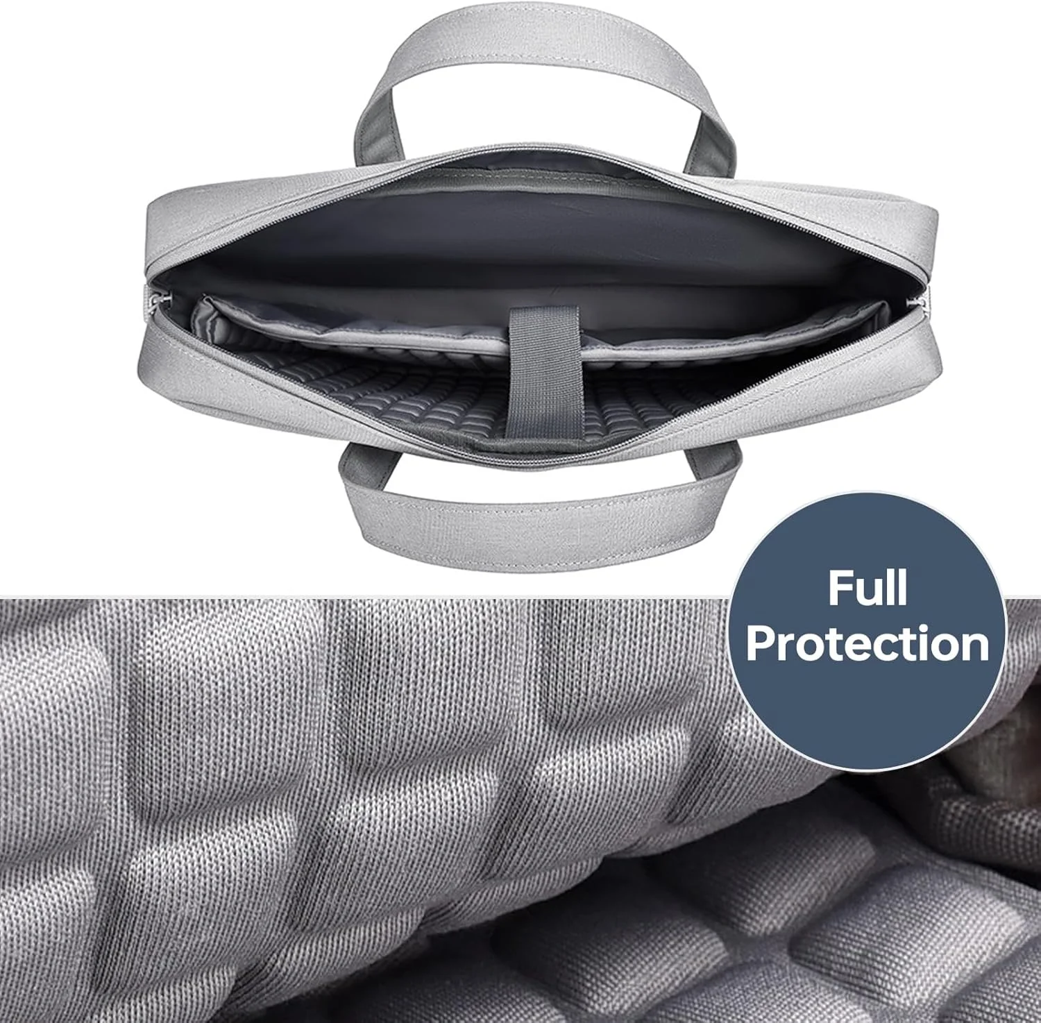 کیف لپ تاپ Muhadjiya مناسب زنان و مردان، کیف کامپیوتر 15-16.1 اینچی، کیف دستی لپ تاپ با بند، کیف شانه ای محافظ لپ تاپ 15.6 اینچی مناسب کار