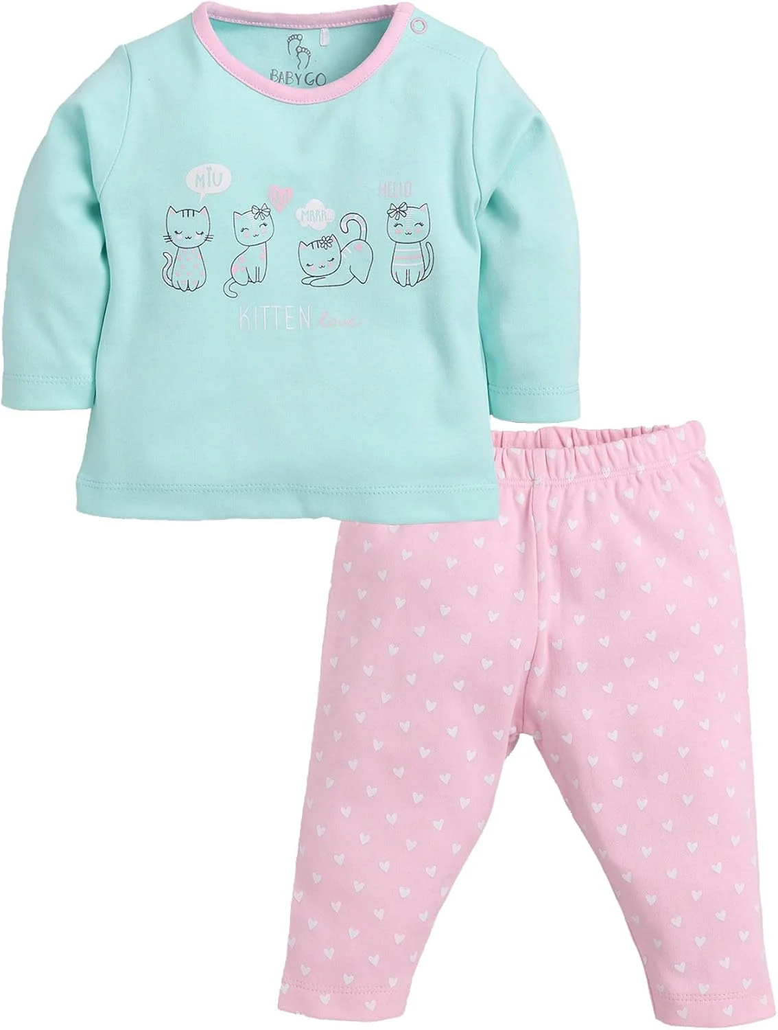 ست تی شرت و شلوار پنبه ای ساده نوزاد یونی سکس بیبی گو