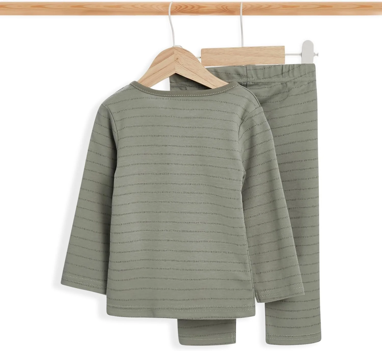 ست پیژامه پنبه ارگانیک یقه دار Babyfits | پیژامه کودکانه دارای گواهینامه OEKO-TEX برای پسران و دختران 0-6 ماهه، ضد حساسیت و تنفسی، طرح راه راه
