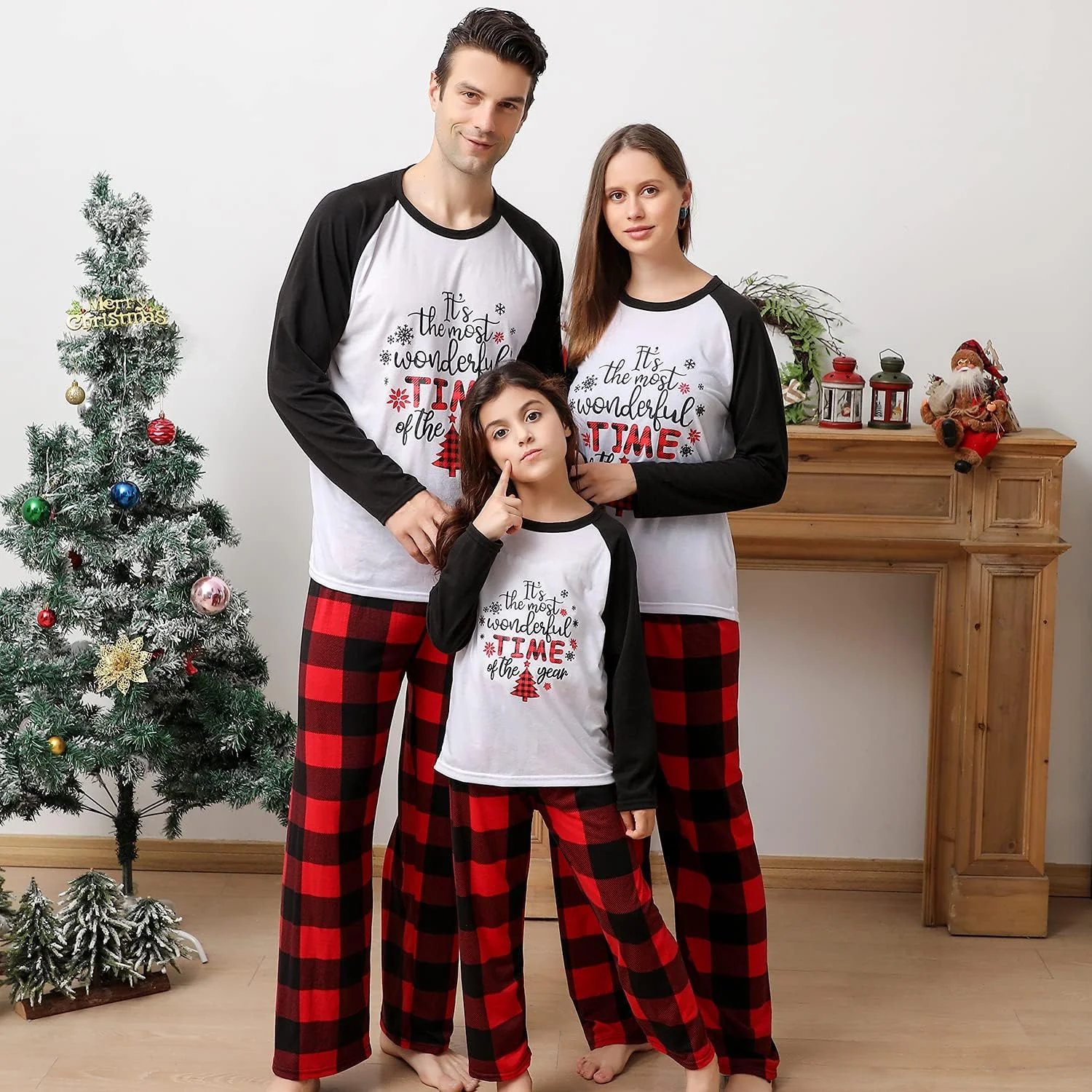 ست لباس خواب کریسمس خانوادگی، لباس خواب تعطیلات برای زنان/مردان/بچه ها/زوج ها، لباس راحتی طرح دار زیبا