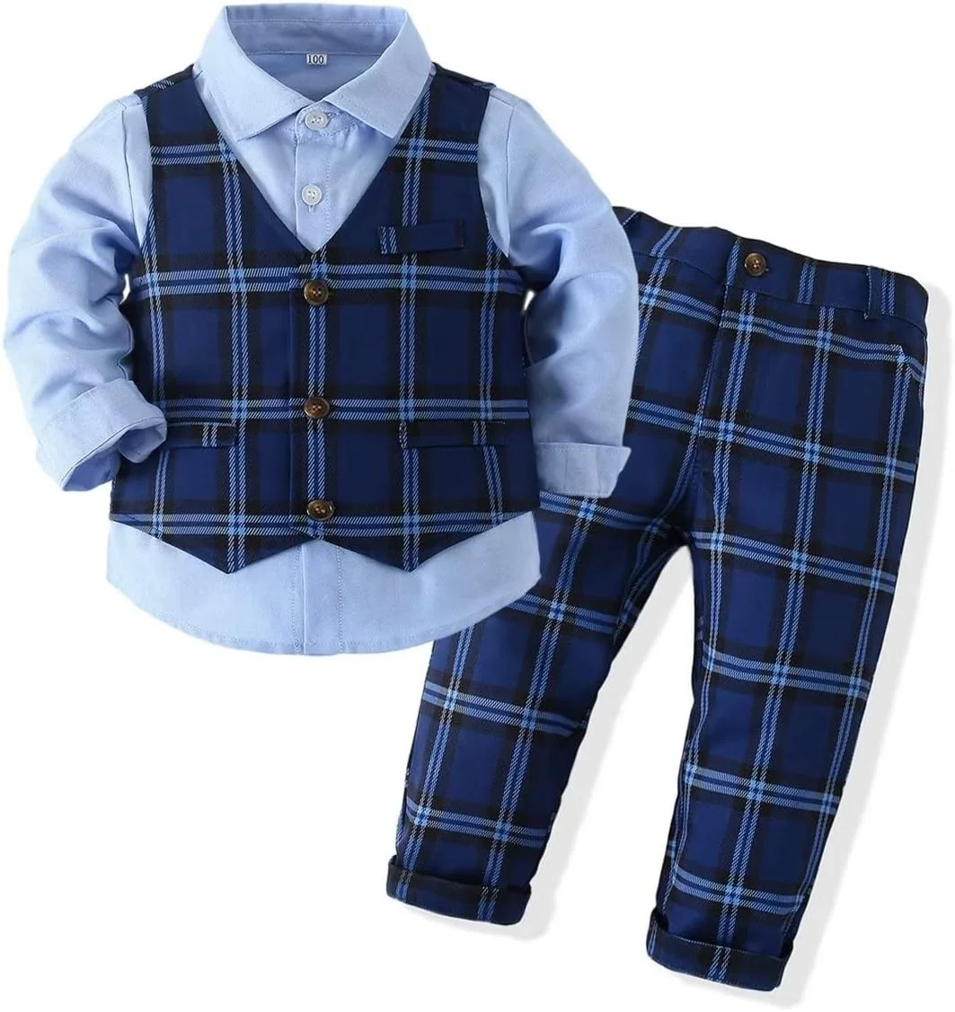 ست لباس رسمی جنتلمن پسرانه PureMilk مناسب کودکان 1 تا 5 سال ست لباس رسمی جنتلمن پسرانه PureMilk مناسب کودکان 1 تا 5 سال