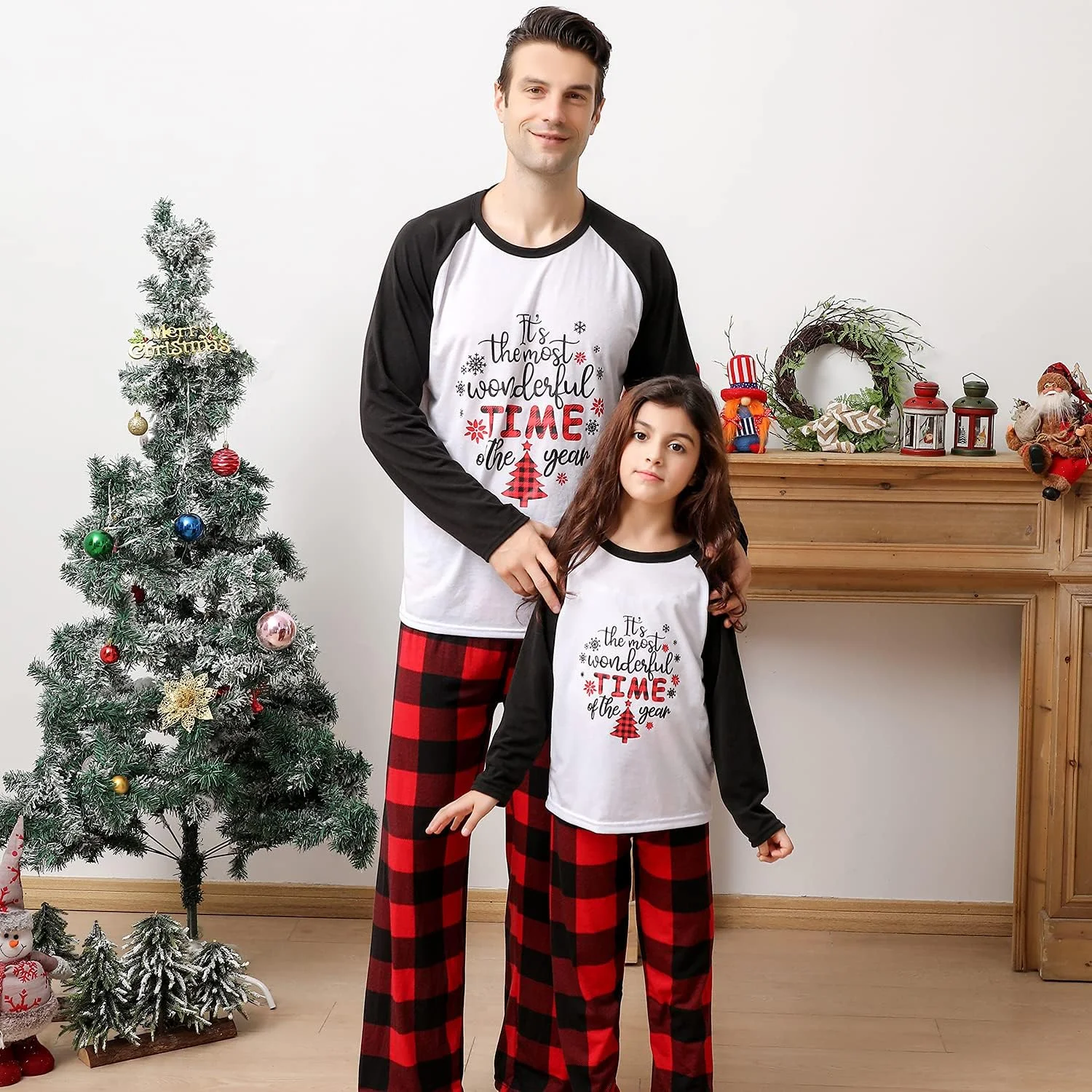 ست لباس خواب کریسمس خانوادگی، لباس خواب تعطیلات برای زنان/مردان/بچه ها/زوج ها، لباس راحتی طرح دار زیبا